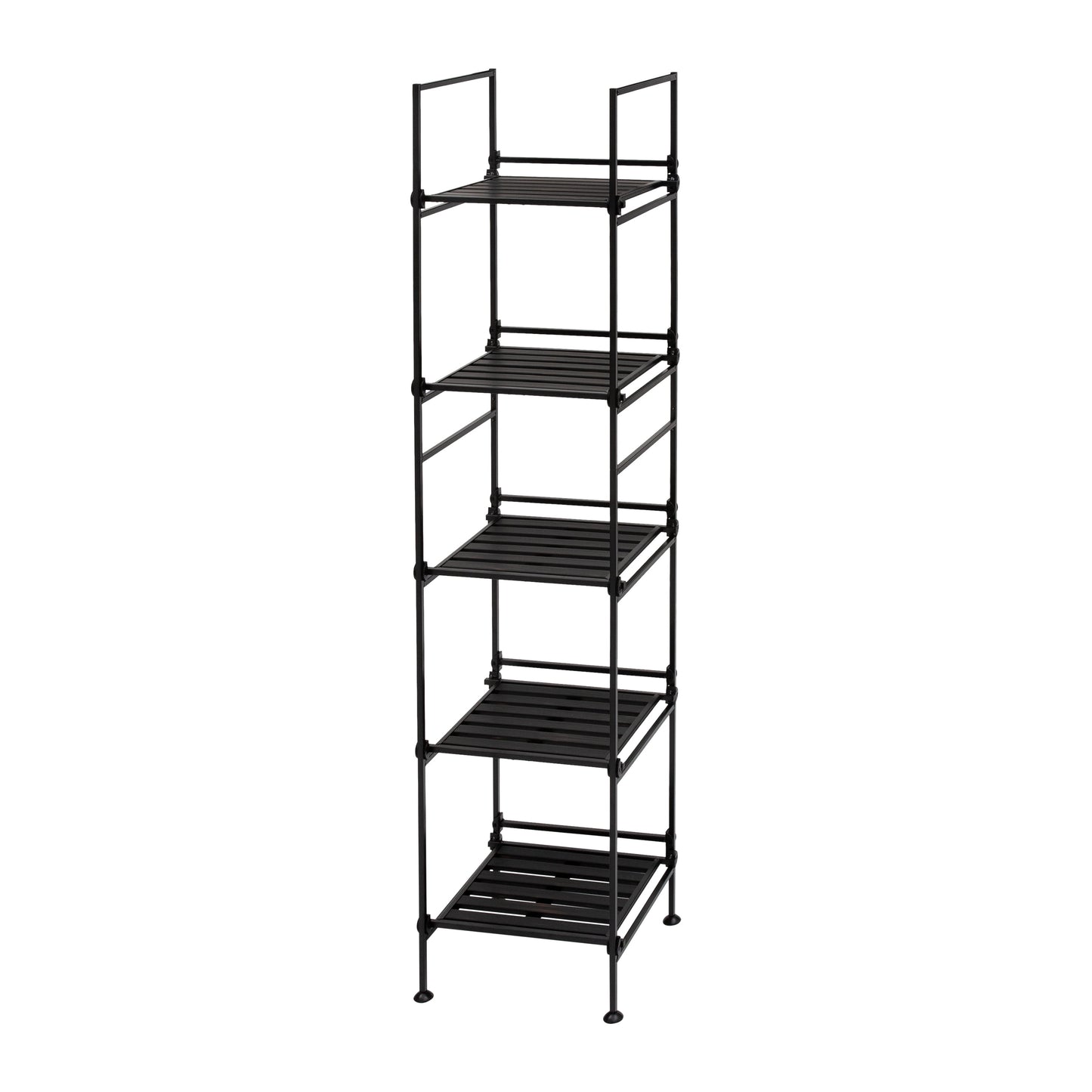 Organize It All 5 Tier Square Metal Freestanding Storage Shelf in Espresso