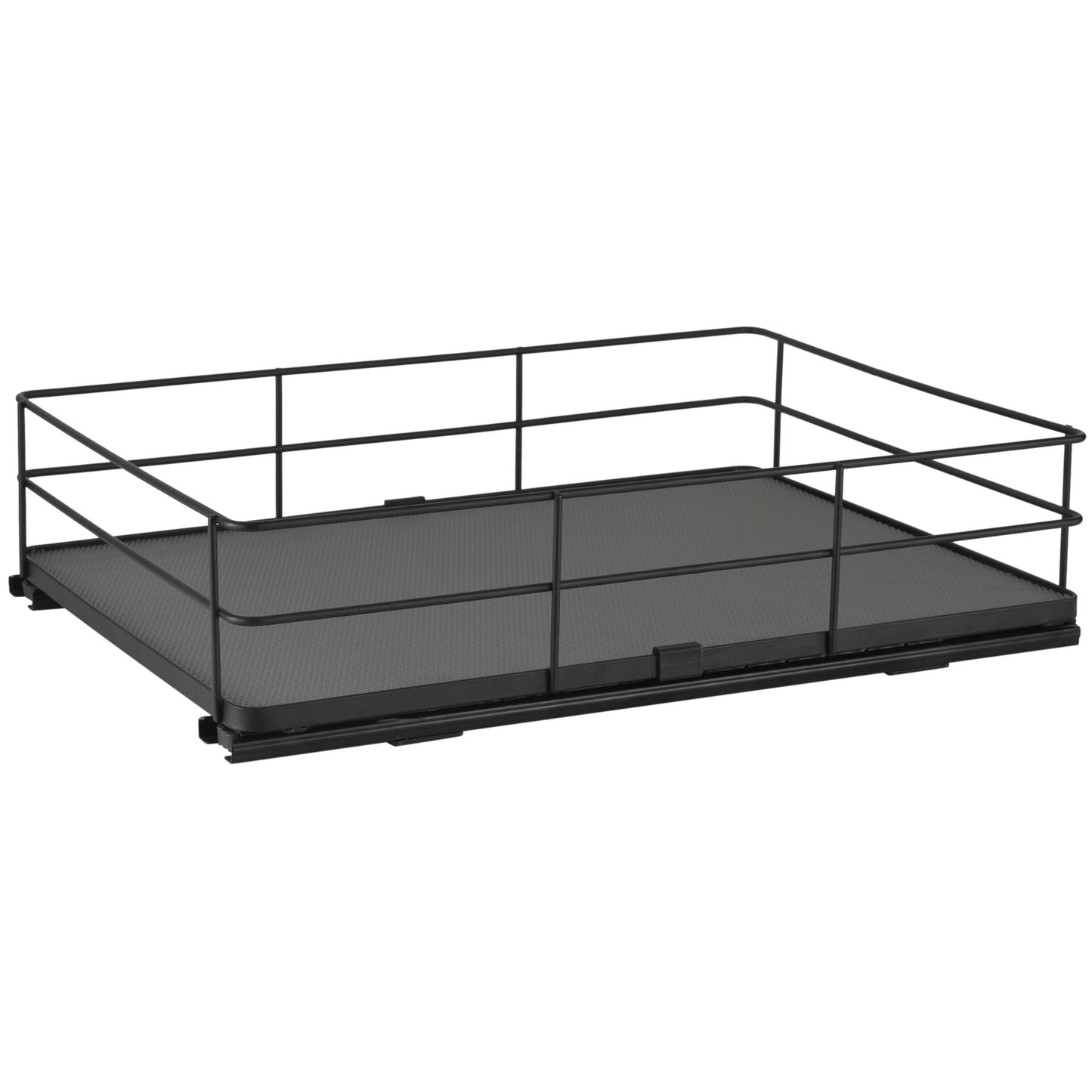 Organize It All Large Slide Out Shelf Organizer in Matte Black