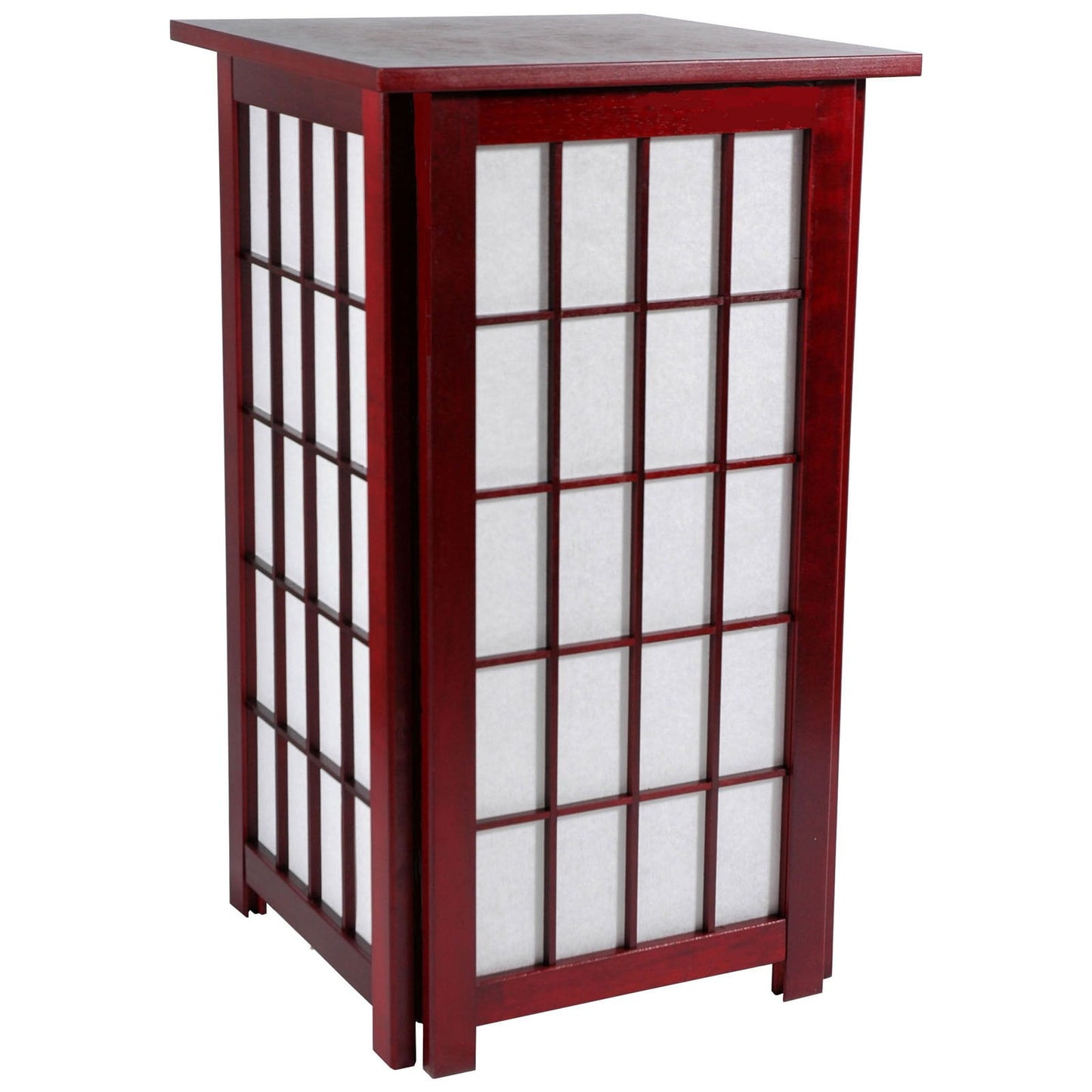 Red Lantern 27 Inch Tall Hokkaido End Table Shoji Lamp