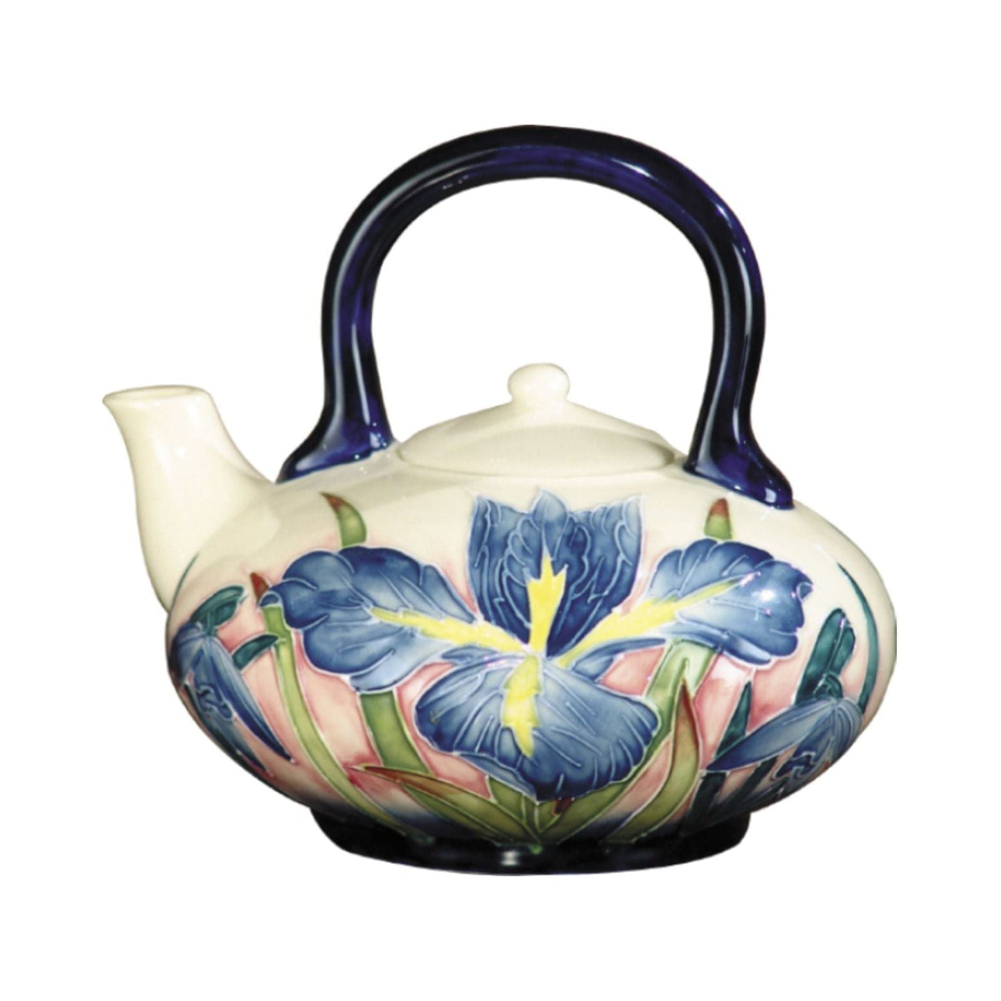 5.5" Iris Floral Hand Painted Porcelain Teapot