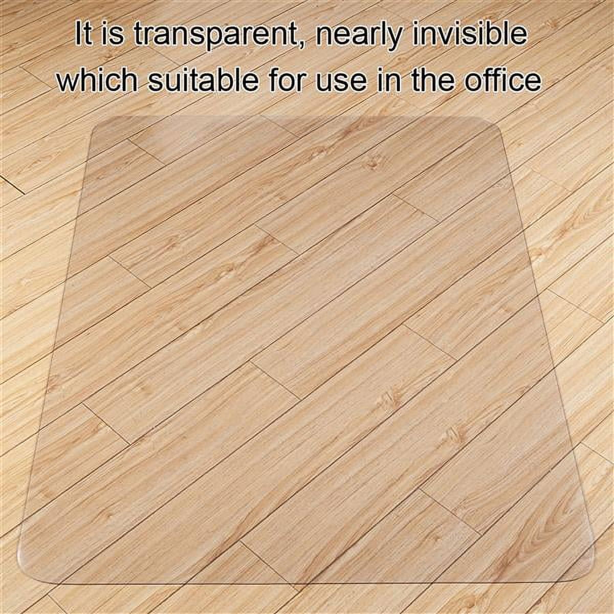 PVC Dull Polish Chair Mat – 90x120cm Heavy Duty Floor Protector for Hard Floors & Carpets | Transparent Anti-Scratch Desk Mat, 0.2cm Thick, Smooth Glide Surface