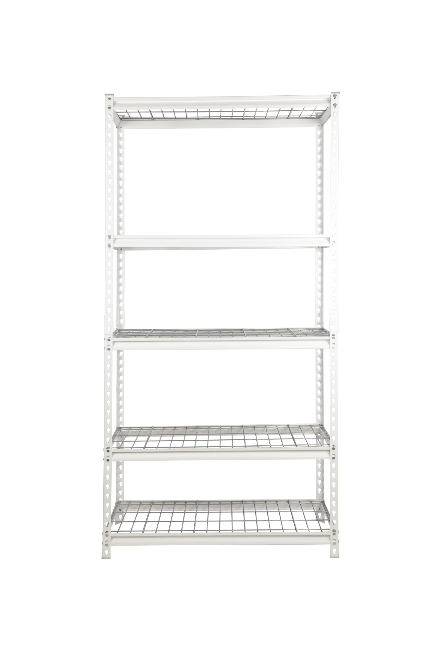 Pachira 36"W x 18"D x 72"H 5-Shelf Steel Shelving, White