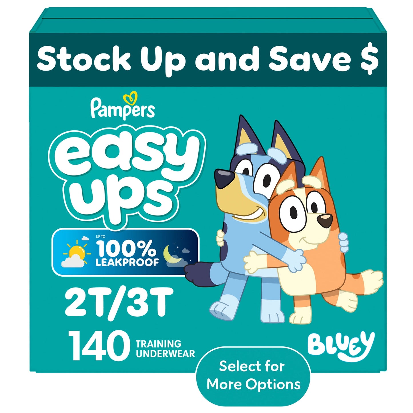 Pampers Easy Ups Bluey Potty Training Pants Size 5T-6T, 15 Count (Select for More Options)