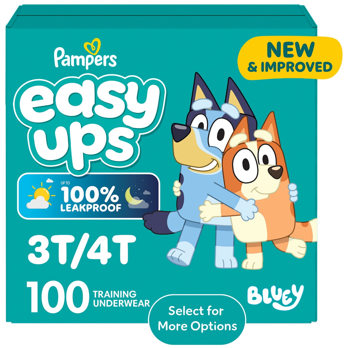 Pampers Easy Ups Bluey Potty Training Pants Size 5 3T-4T, 100 Count (Select for More Options)