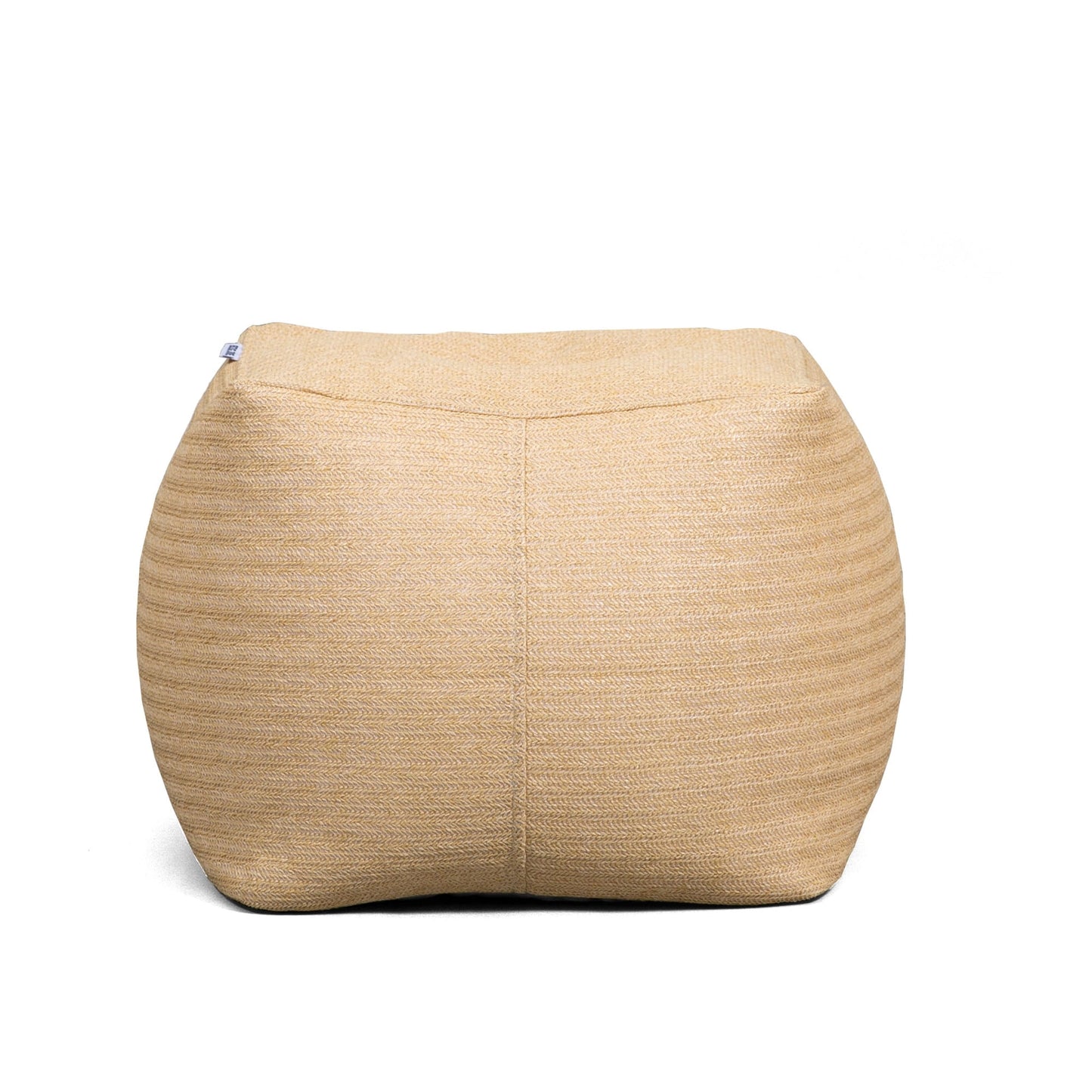 Big Joe Square Ottoman Weatherproof Bean Bag Footrest, Natural Basket Weave, Breathable Weather Resistant Fabric, 2 feet