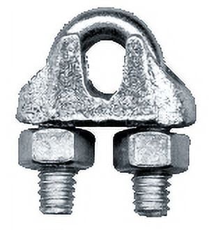 Peerless 4503840 1/2" Cable Clips, 10 Pack, Zinc Plated Malleable Wire Rope Clips (UPC Tagged)