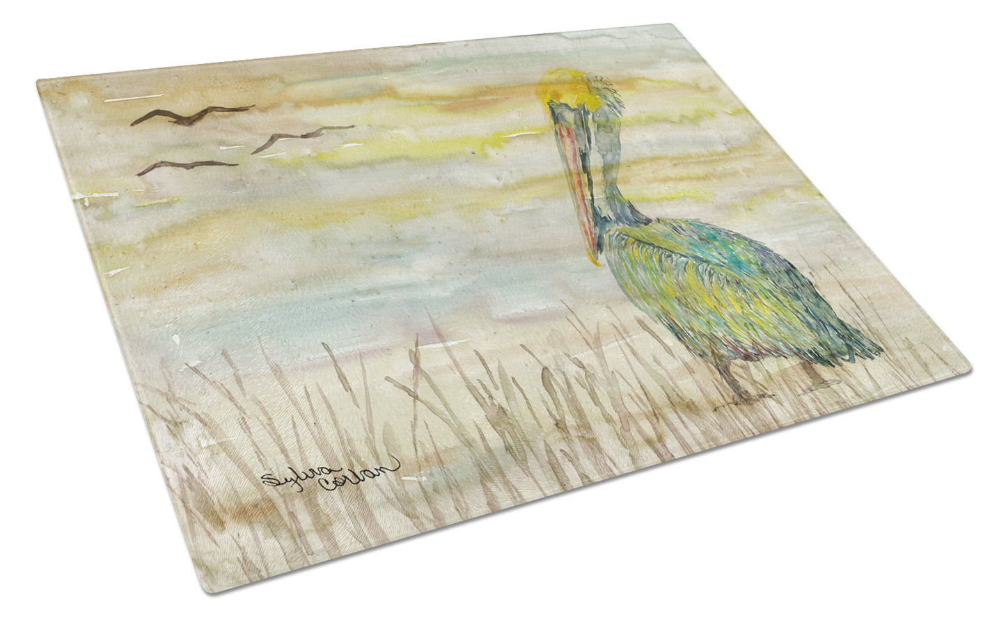 Pelican Yellow Sky Glass Cutting Board Large