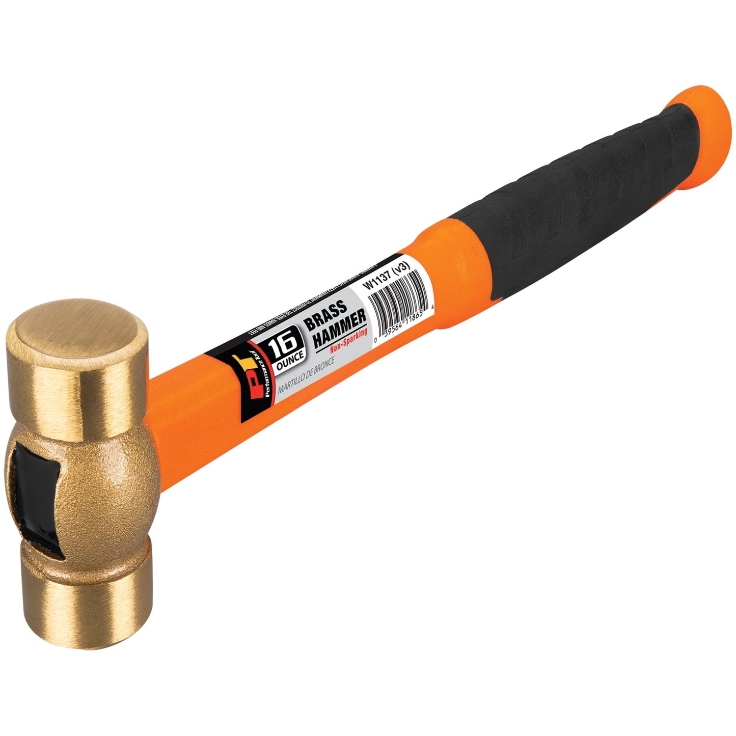 Performance Tool W1137 16 oz Solid Brass Hammer