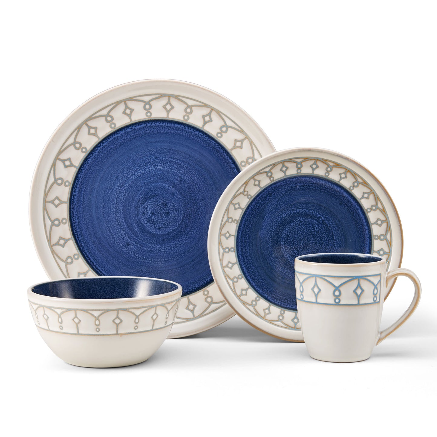 Pfaltzgraff® Remi Juego de Vajilla Redonda de 16 Piezas Azul