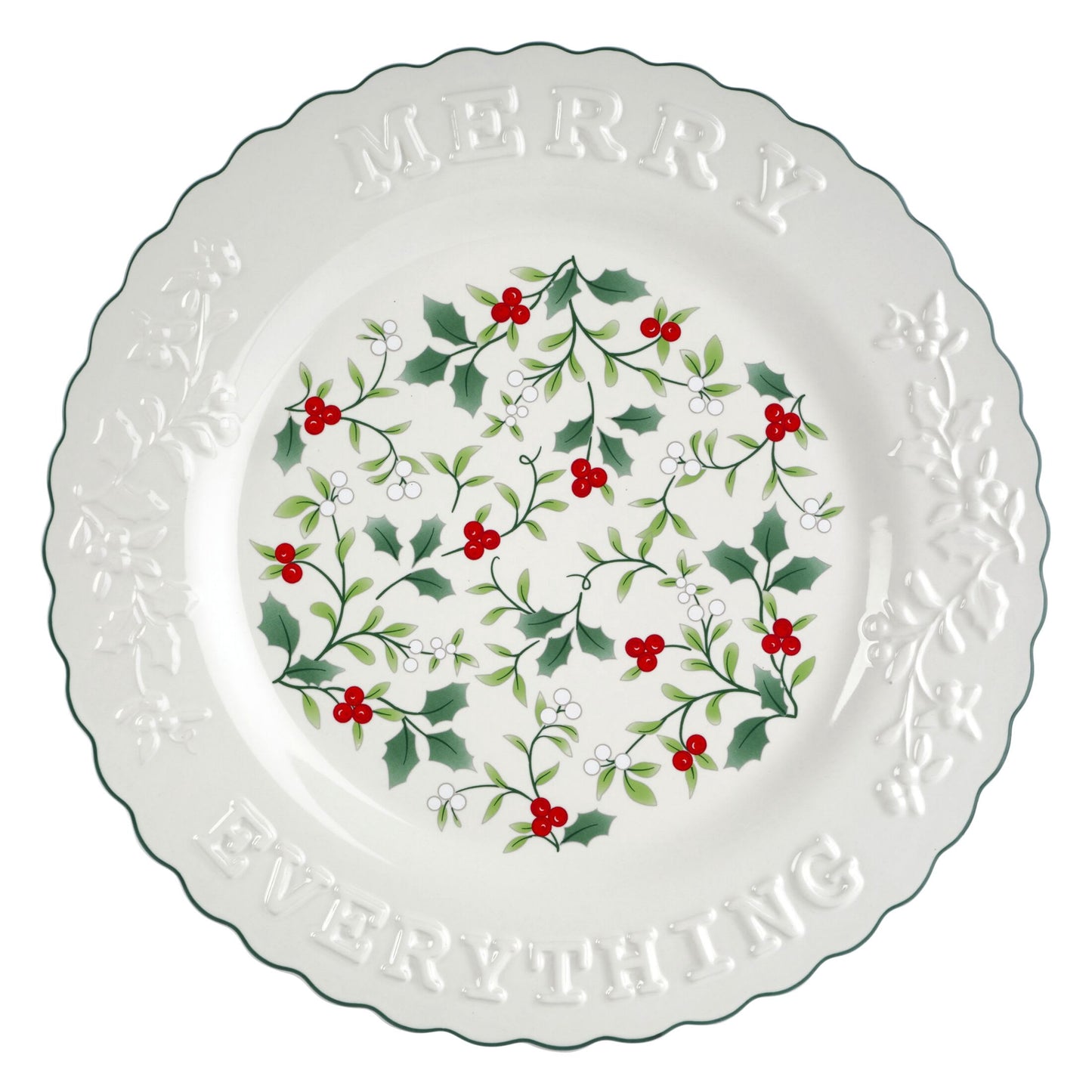 Pfaltzgraff Winterberry 12 in Stoneware Share Serving Platter Merry Everything