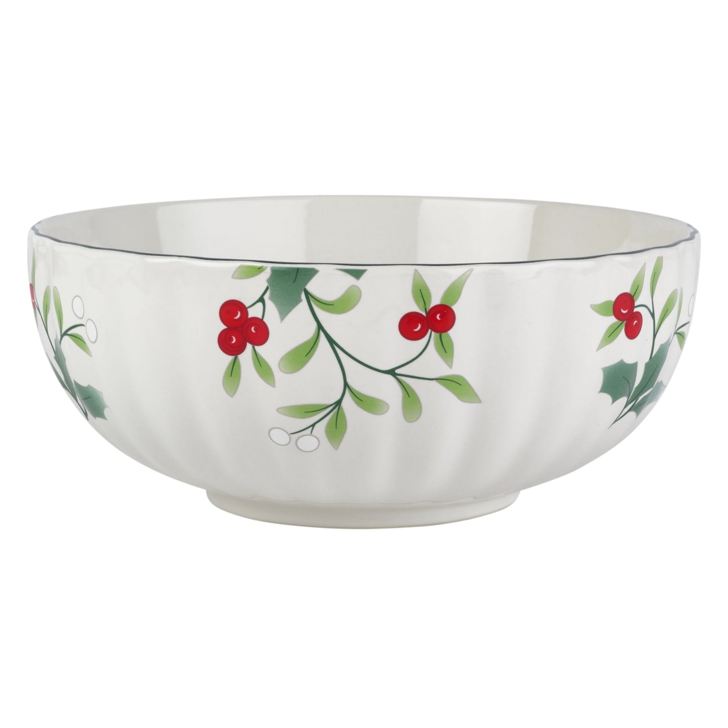 Pfaltzgraff Winterberry Stoneware 9 in Scalloped Serving Bowl