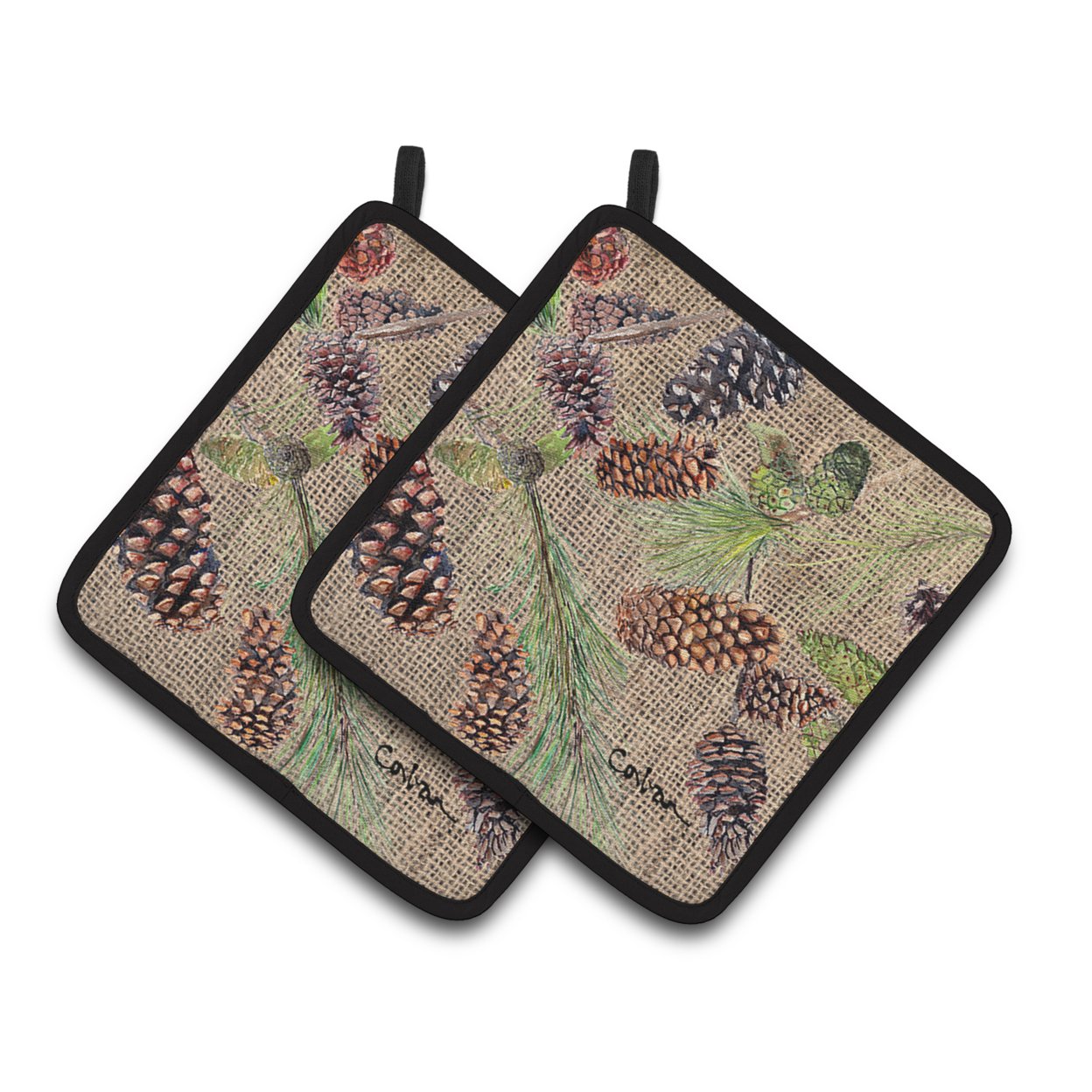 Pine Cones Pair of Pot Holders