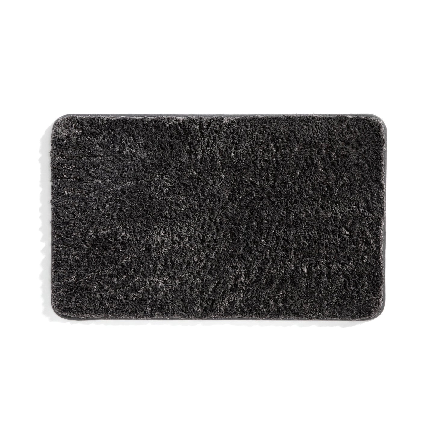 Plush Absorbent Bath Mat Rug with Anti-Skid Rubber Backing, 34 x 21, Gray, by Noble Linens