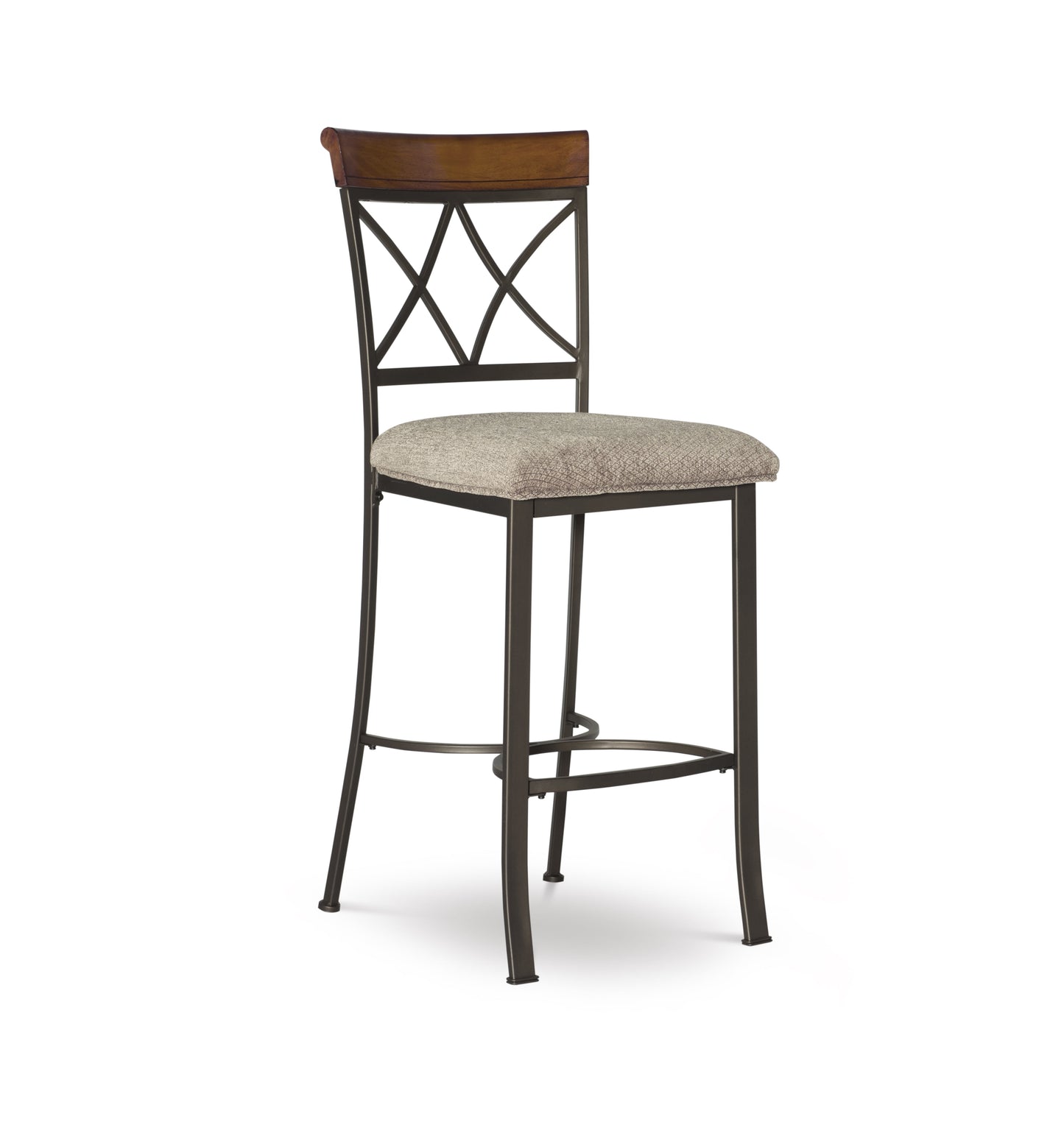 Powell Roselyn 29" Indoor Square Metal Bar Stool, Pewter