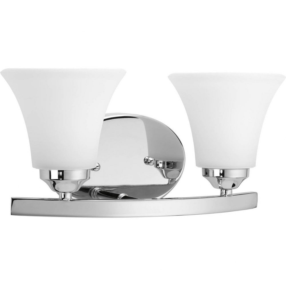 P2009-15-Progress Lighting-Adorn - 2 Light - Fluted Shade in Transitional and Traditional style - 13.25 Inches wide by 6.63 Inches high-Polished