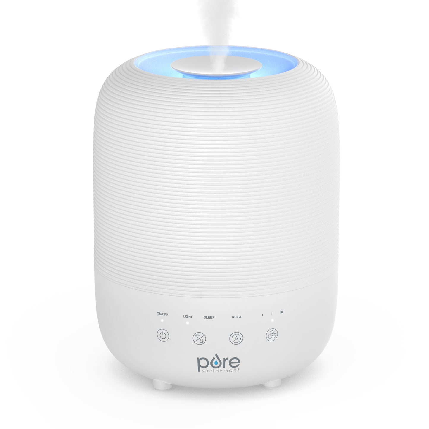 Pure Enrichment HUME Sense Top Fill Humidifier – Large 3L Tank, Auto Mode Humidity Sensor, 3 Mist Settings, Optional Night Light, Optional Aromatherapy, Sleep Mode & Auto Shut-Off