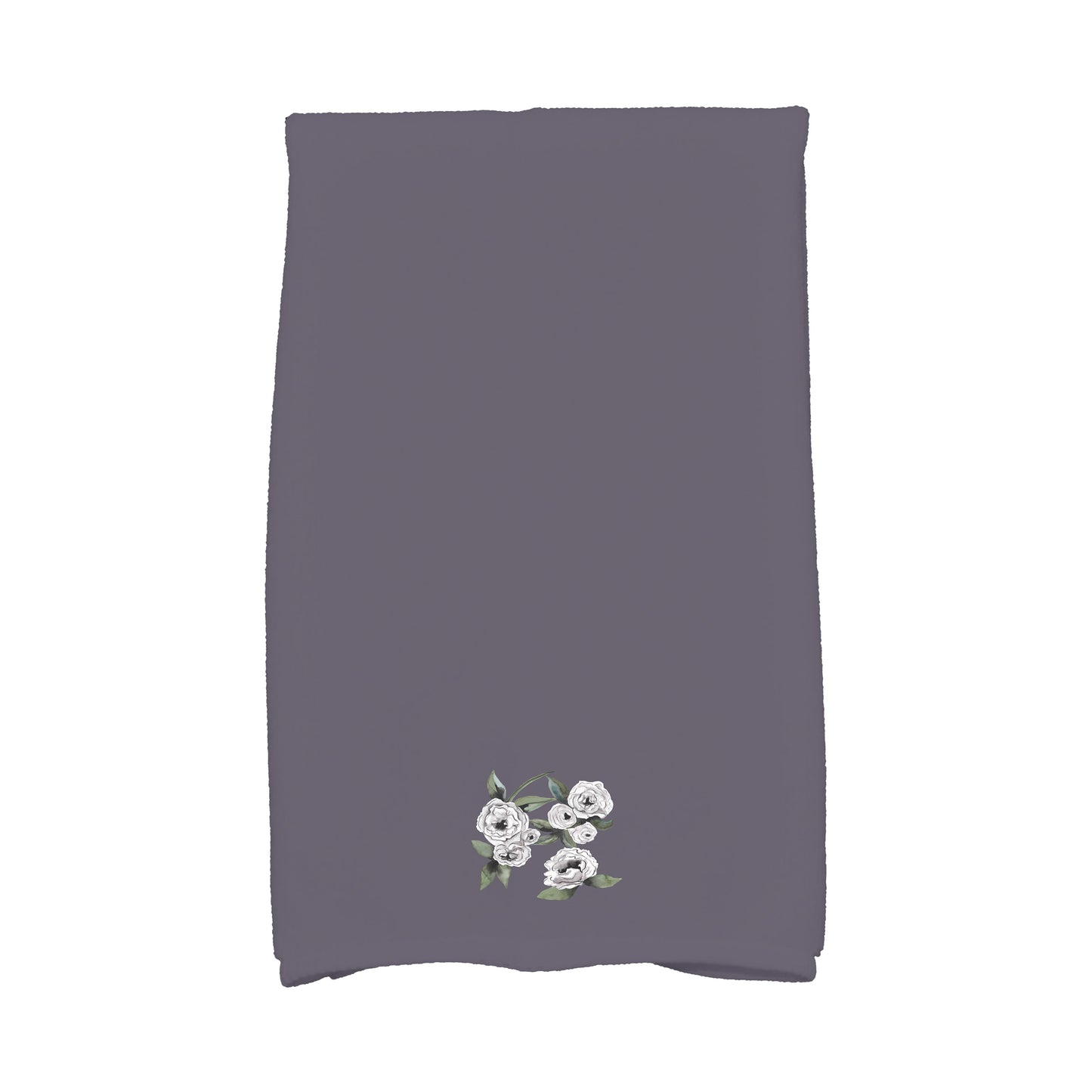 Radiant Rose 16 x 25 Inch Purple Floral Print Kitchen Towel