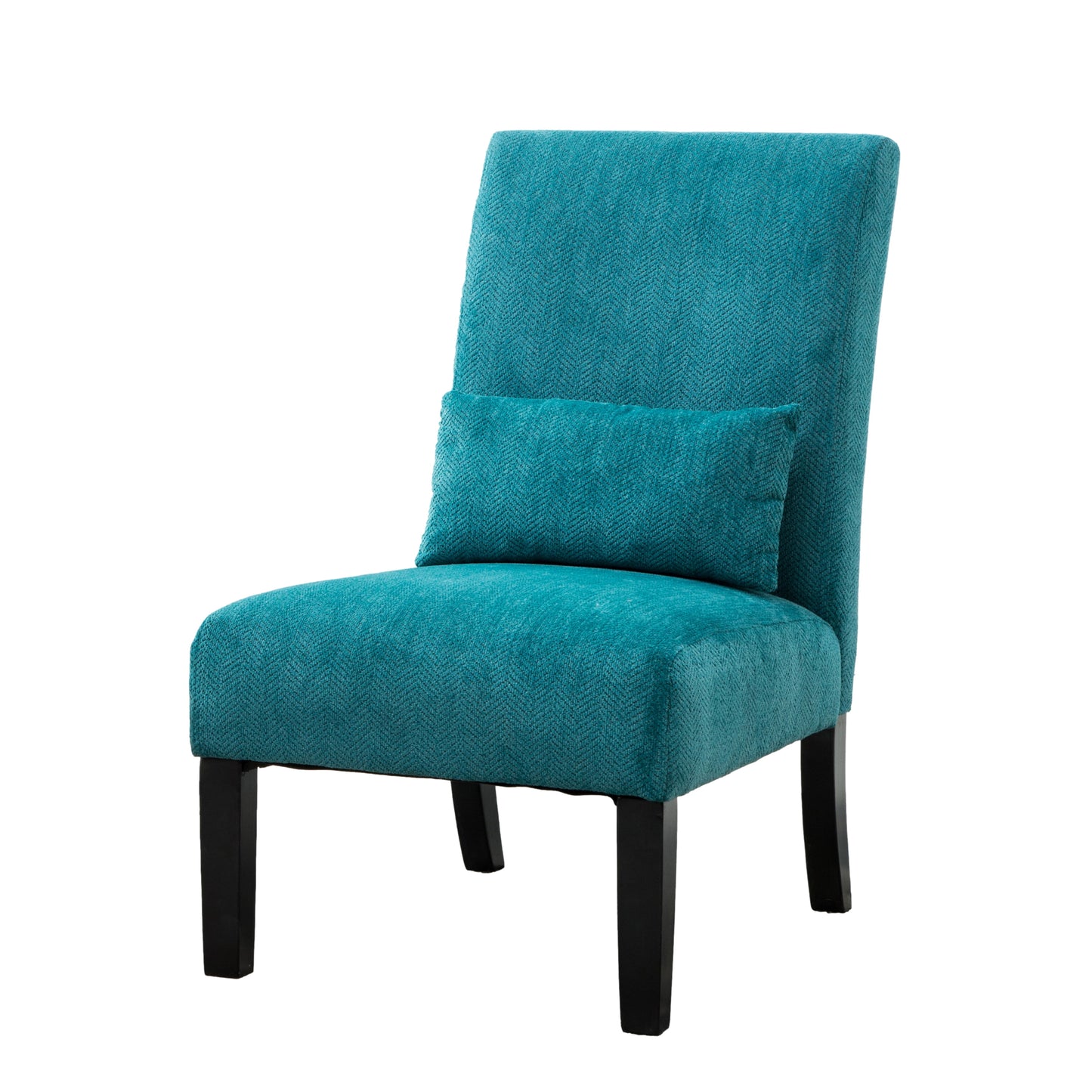 Roundhill Furniture Pisano Slipper Chair, Teal Blue