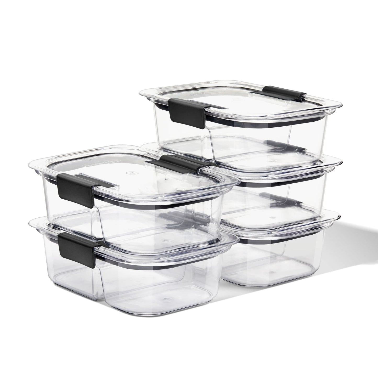 Rubbermaid Brilliance Leakproof Meal Prep Containers, 2-Compartment, 2.85 Cup Capacity