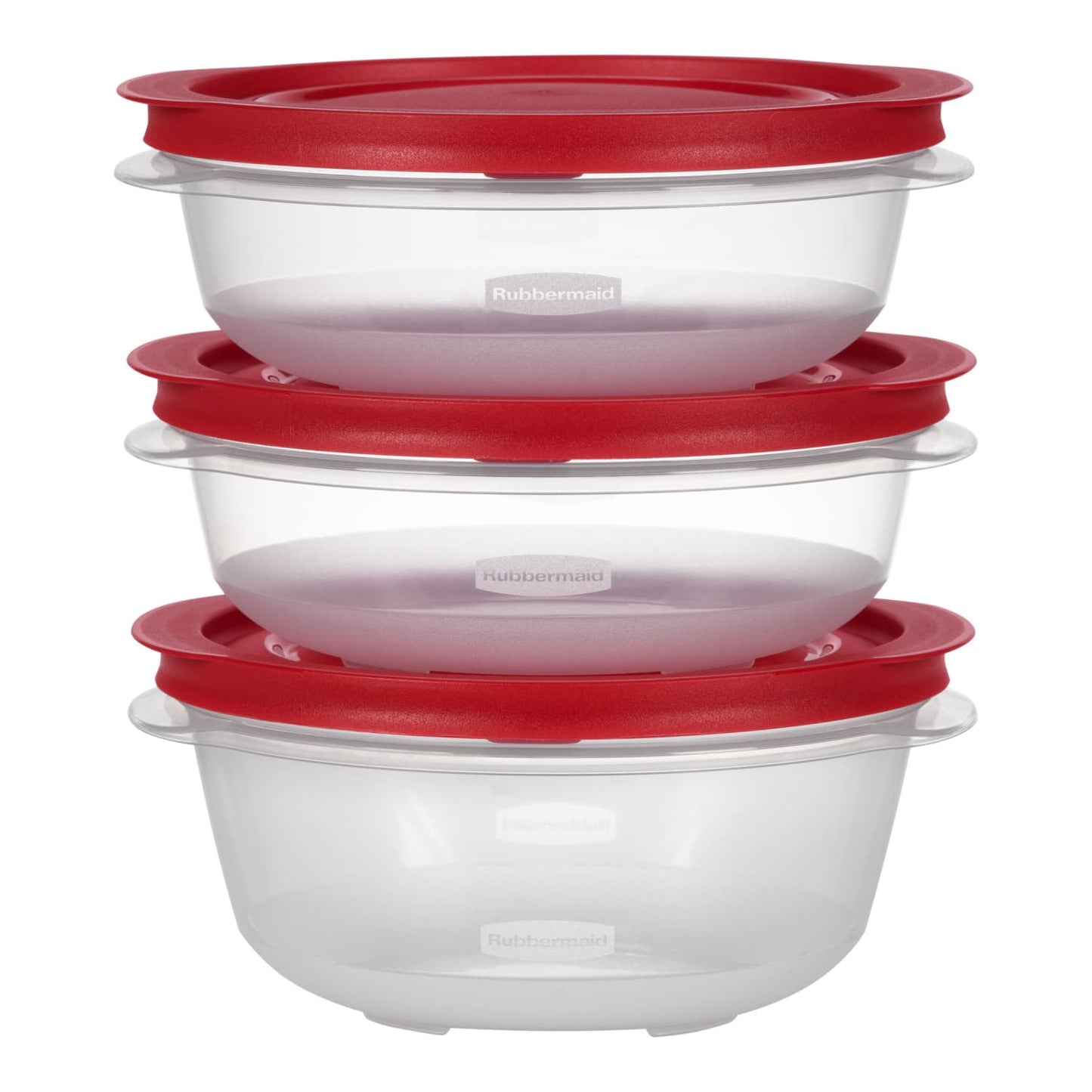 Rubbermaid Contenedores Redondos EasyStore de 4.5 Tazas (2) y 5.94 Tazas, Paquete de 3, Contenedores de Almacenamiento de Alimentos, Contenedores de Almacenamiento de Alimentos con Tapas, Mejor Utilizados para Almacenamiento de Sobras y Recalentamiento