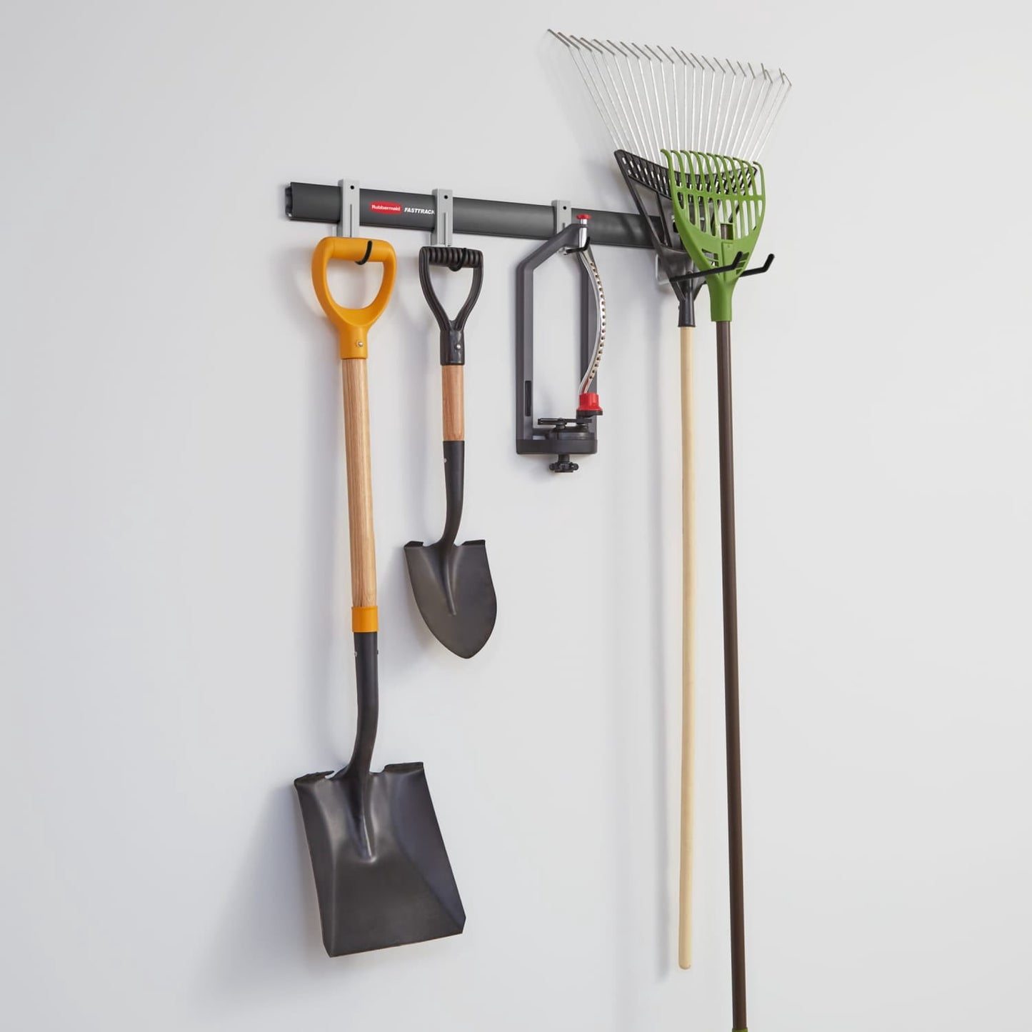 (2 pack) Rubbermaid Garage FastTrack 5-Piece Starter Kit, Black/Grey