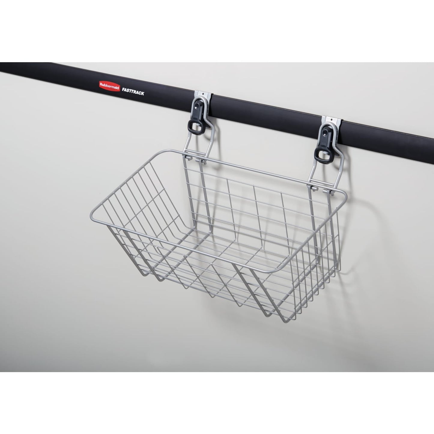 Rubbermaid Canasta de Alambre de 24 Pulgadas para Garaje FastTrack, Organizador de Almacenamiento, NÃquel Satinado