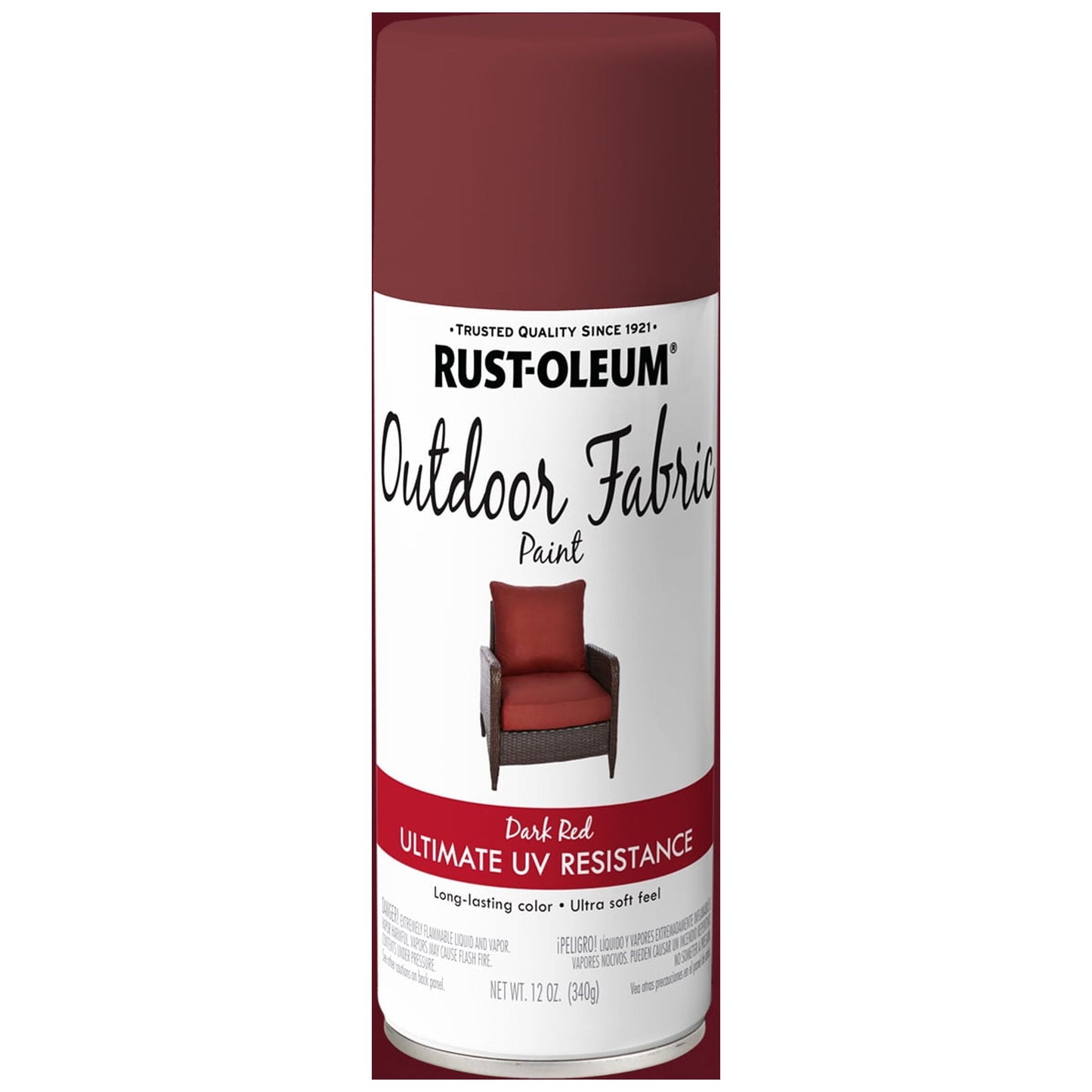 6 Pack, Dark Red, Rust-Oleum Specialty Matte Outdoor Fabric Spray Paint- 12 oz