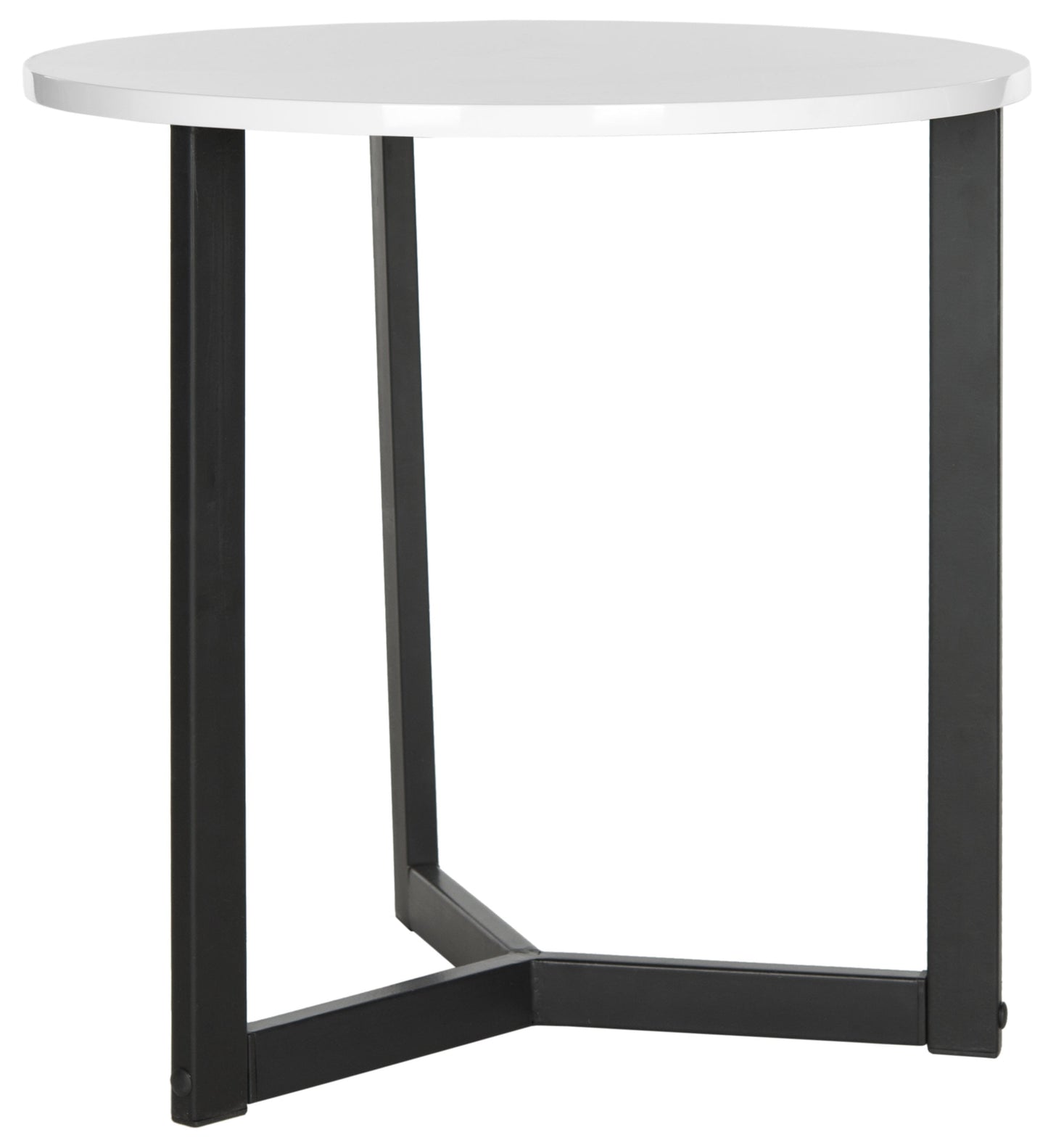SAFAVIEH Ballard Mid Century Modern End Table, White/Black
