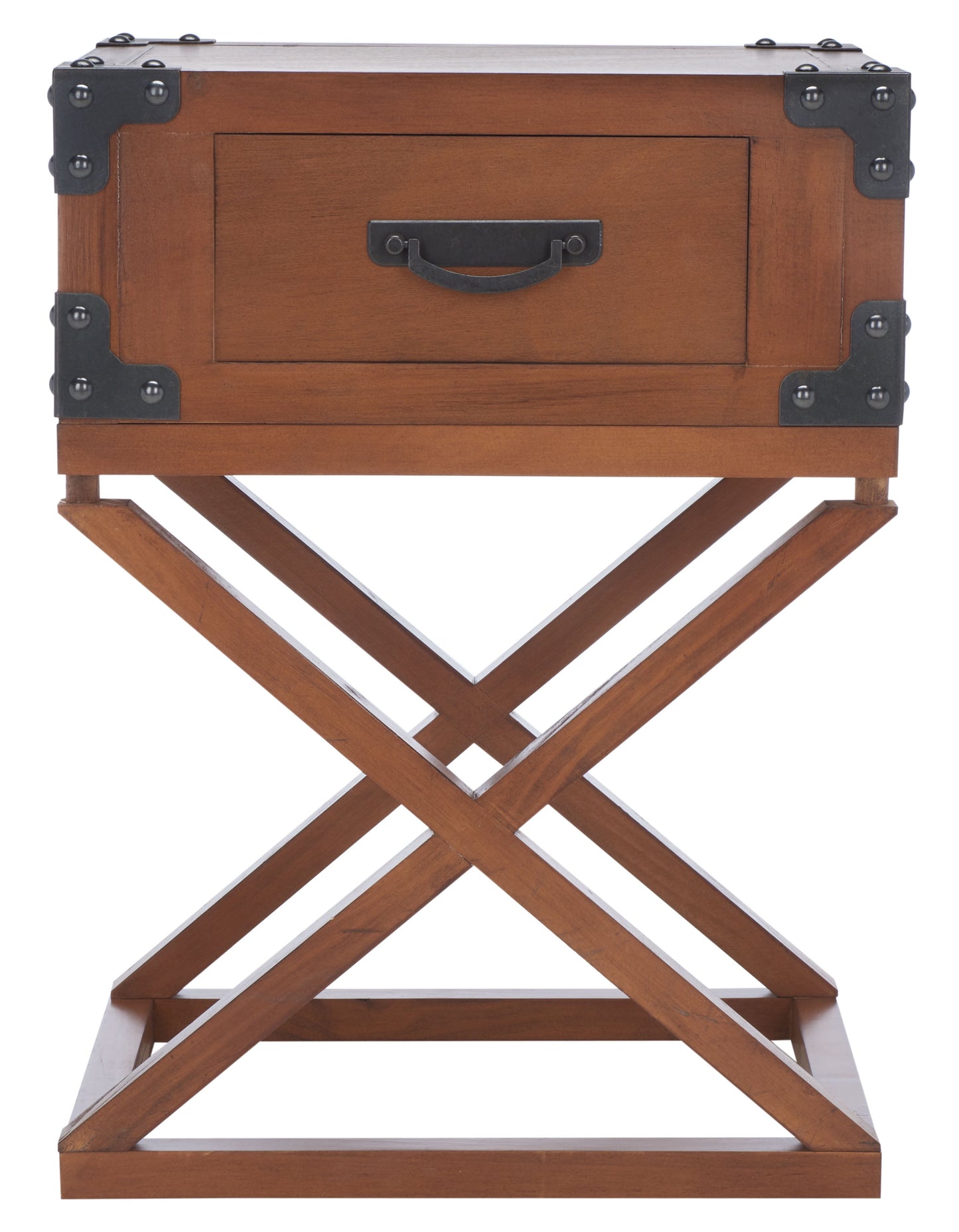 SAFAVIEH Dunstan Rustic Accent Table With Storage Drawer, Autumn Leaf