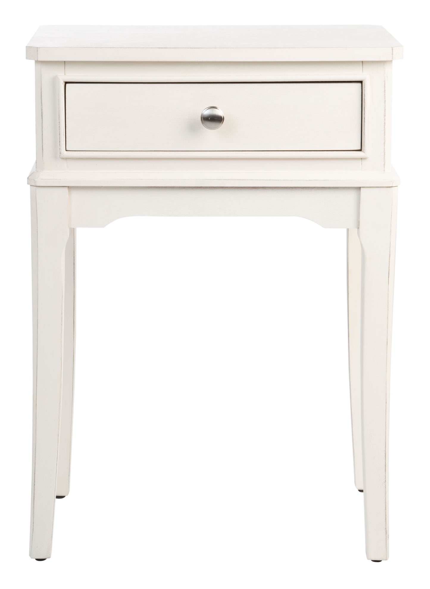 SAFAVIEH Opal French White Rectangle Wood Storage End Table (17 in. W x 13 in. D x 23.5 in. H)