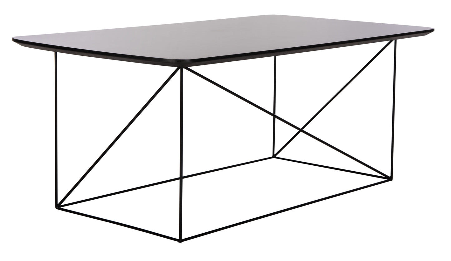 SAFAVIEH Rylee Modern Rectangle Coffee Table, Grey/Black