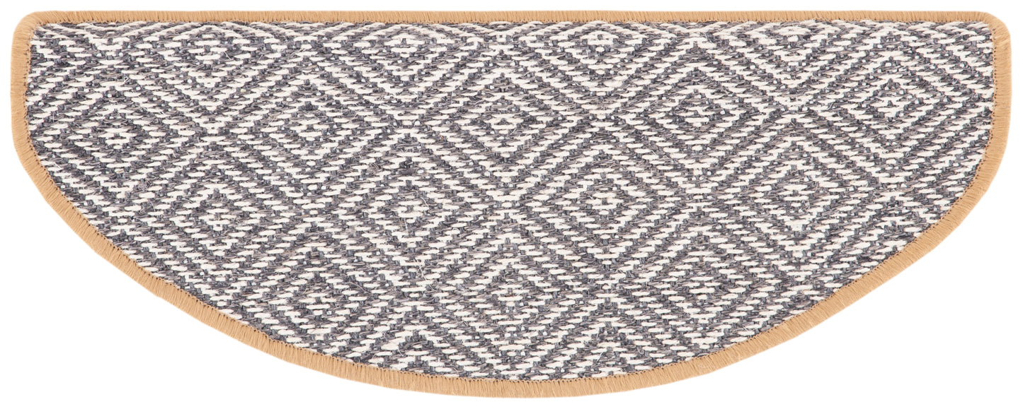 SAFAVIEH Stair Treads Todor 0.25" x 9" x 2'2" Sisal Natural/Grey 3 Count Staircase & Floor Step Tread