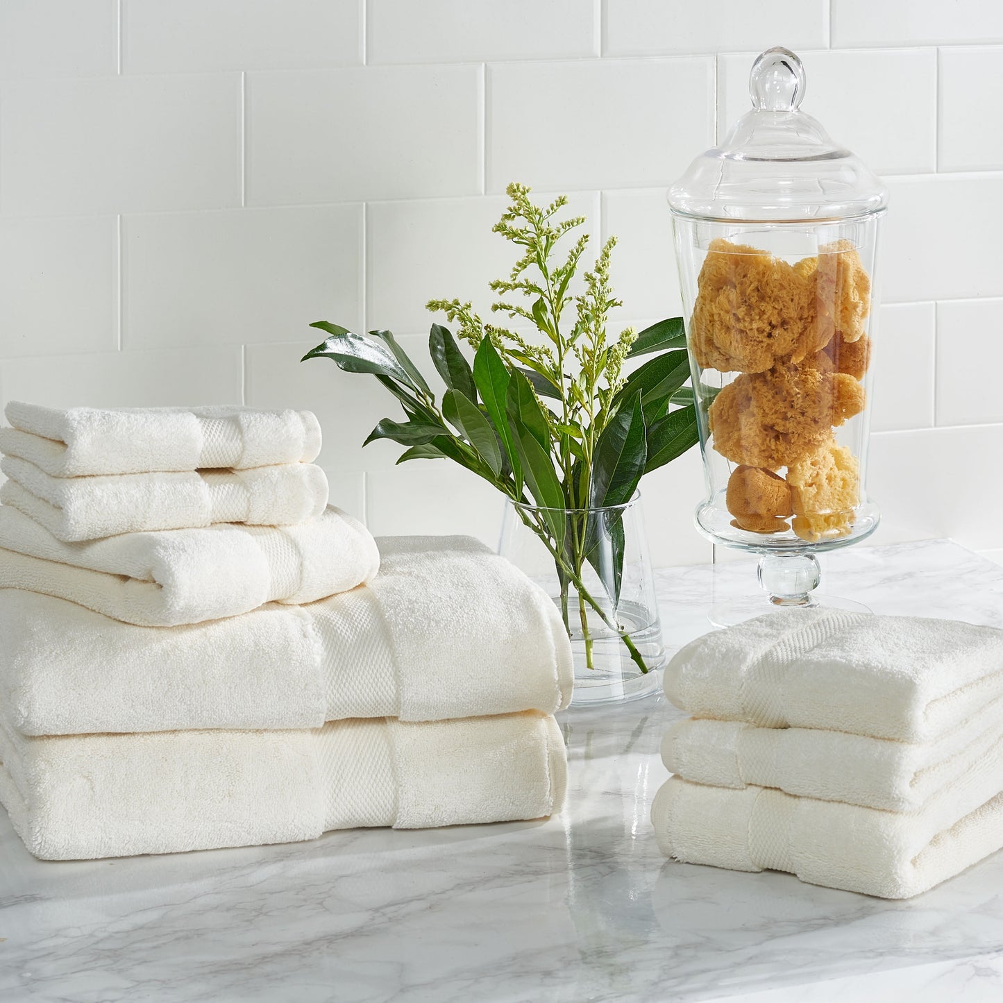 SAFAVIEH Super Plush Solid 8 Piece Towel Set, Ivory