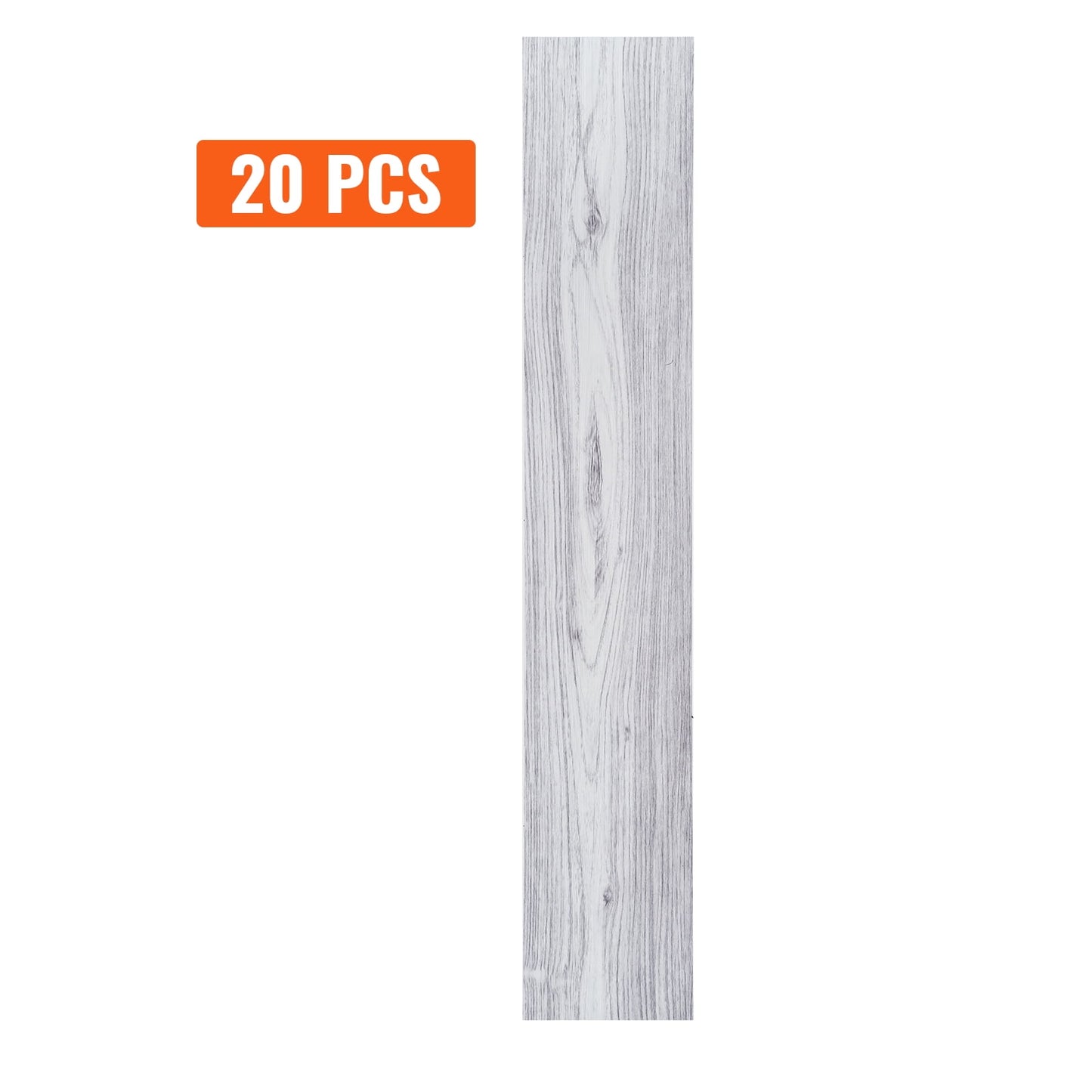KFFKFF 36"x6" 20 pcs Peel and Stick Floor Tile ,Self Adhesive Vinyl Floor Tiles 0.62 mm Thick,Self-adhesive Vinyl Tiles Light Grey Wood for Kitchen Dinning Room Bedroom