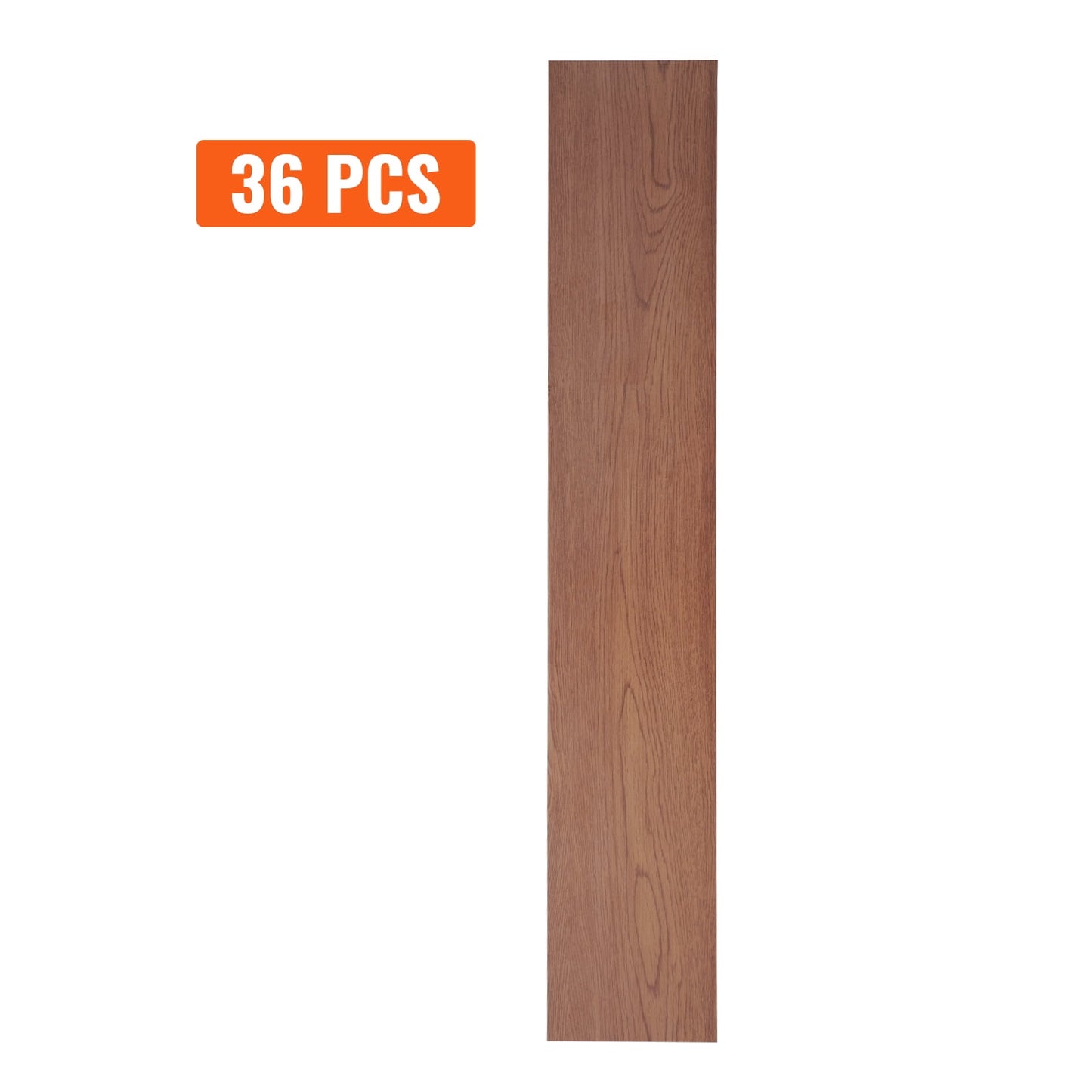 SKYSHALO 36 Pieces Self Adhesive Vinyl Floor Tiles Dark Brown Wood Grain 2.5mm Thick