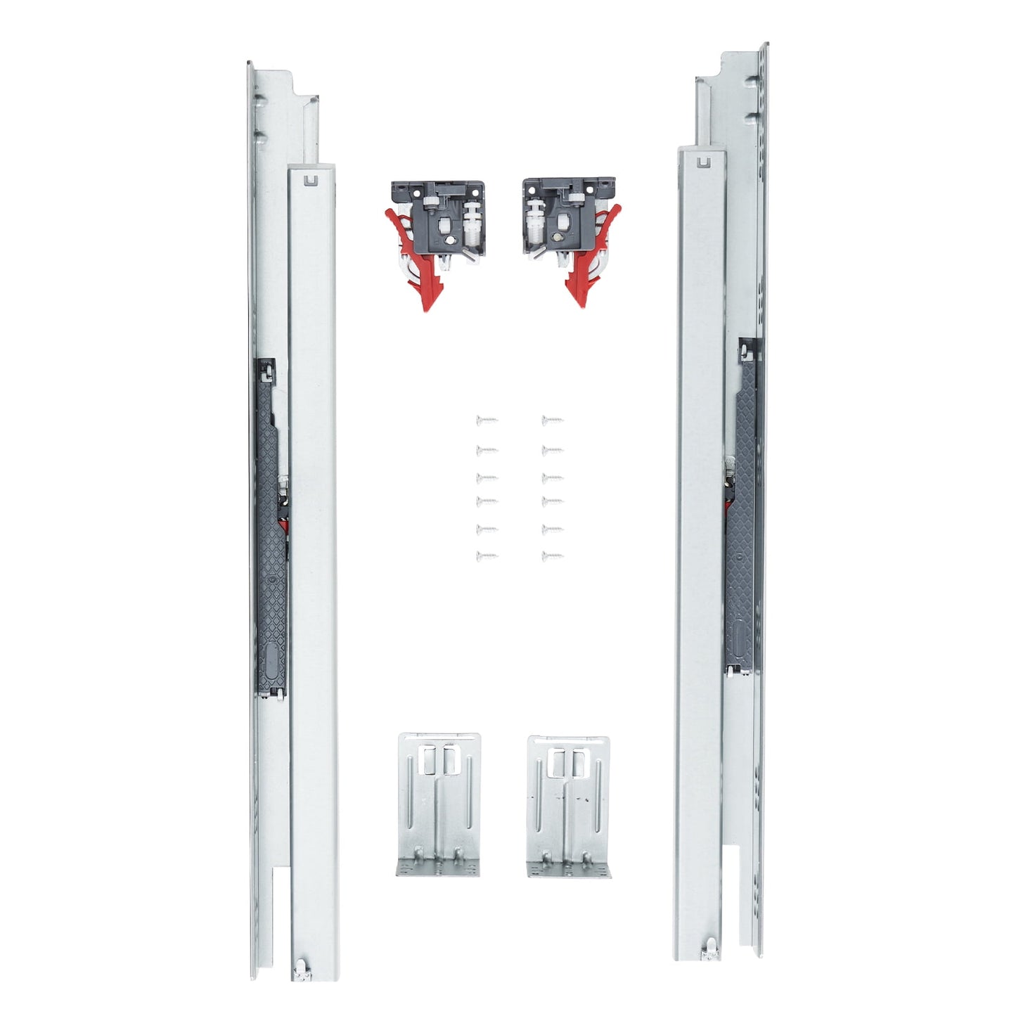 SKYSHALO 6 Sets of 21" Drawer Slides, Durable Side Mount Rails with Full Ball Bearing Movement, Quiet Soft-Close Functionality, Kitchen Cabinet Tracks with Lock Feature, Supports up to 100 Lbs