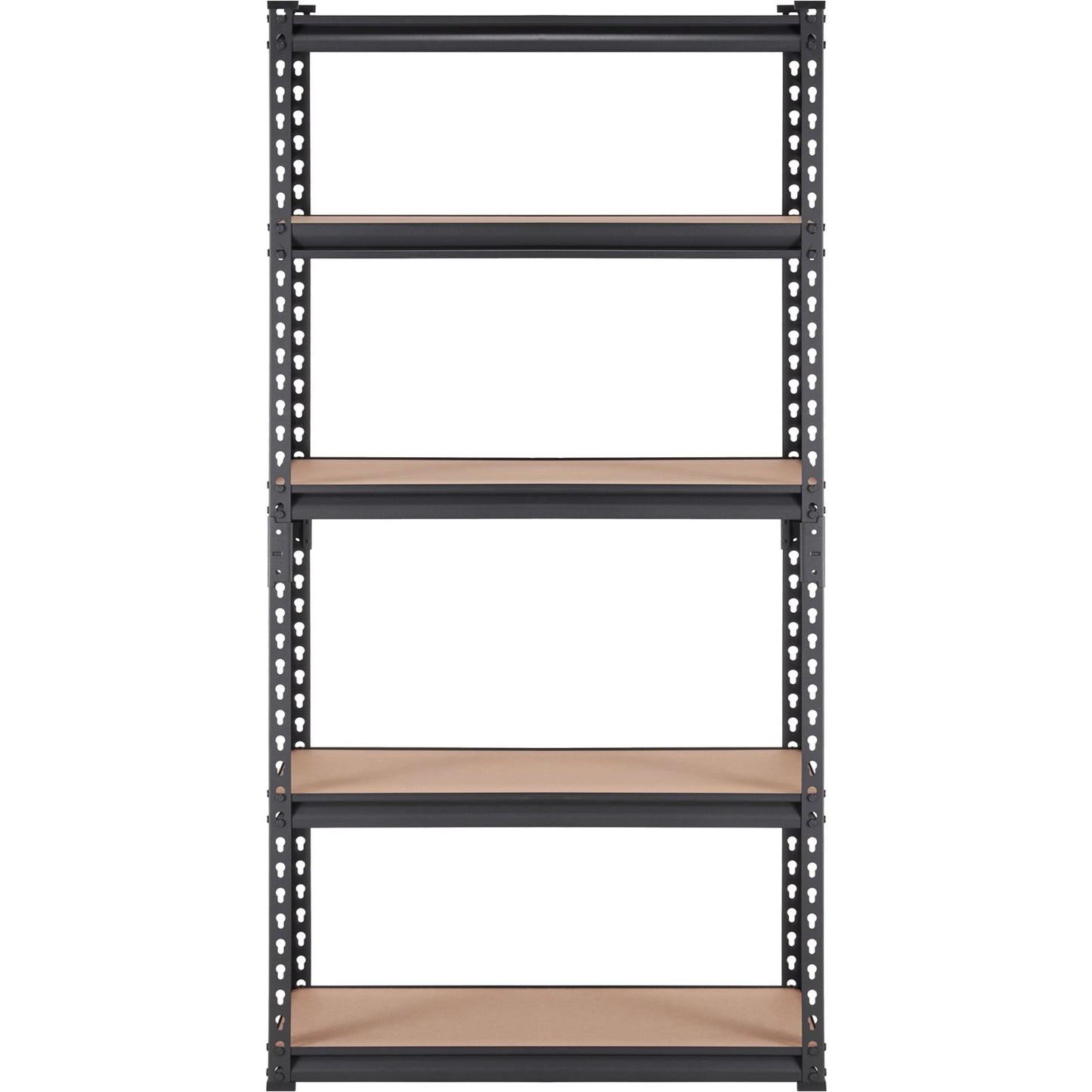 SKYSHALO Garage Storage 5-Tier SPCC Carbon Steel, MDF Boards 33.86 x 3.54 x 12.60 Inches, Black