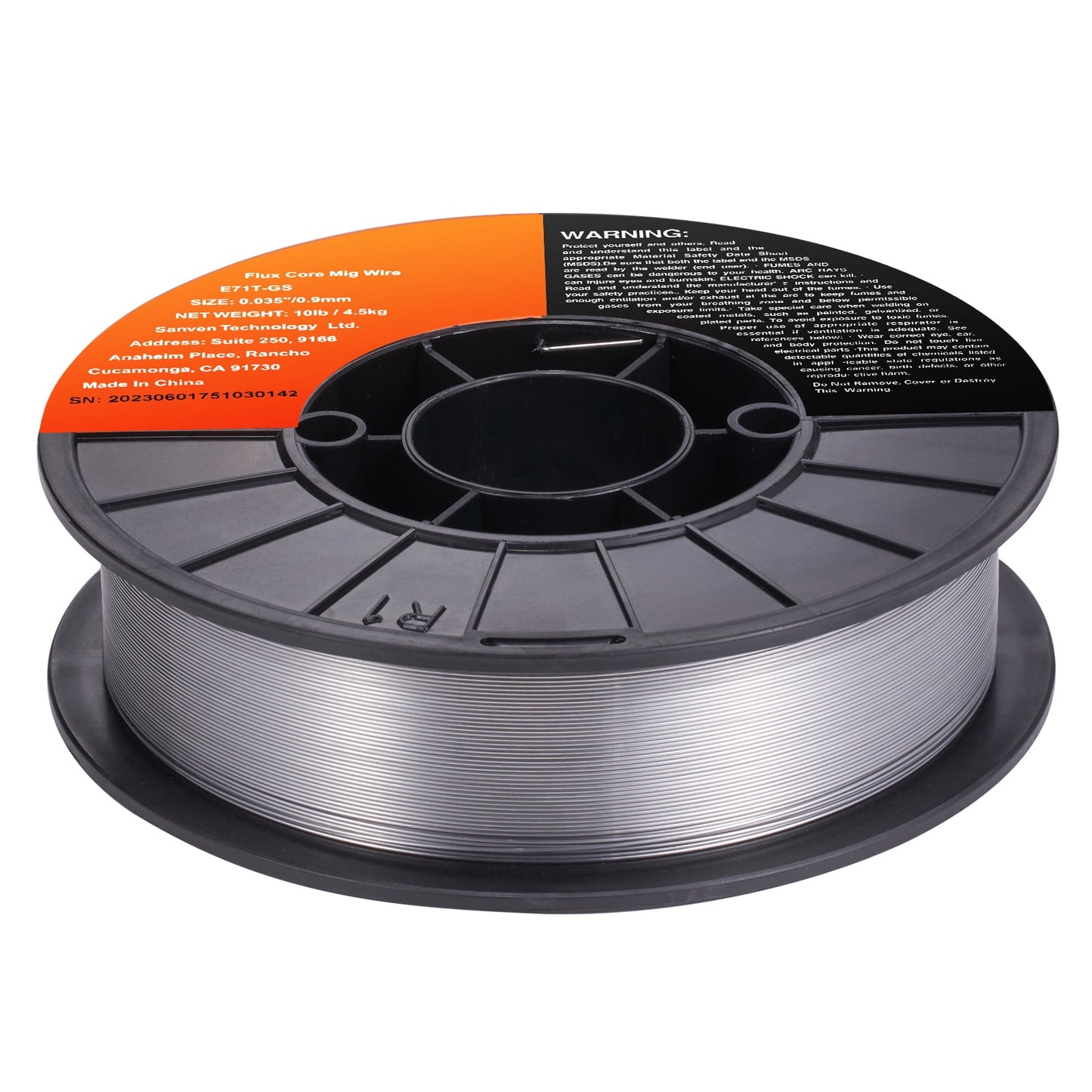 KFFKFF Gasless Mild Steel MIG Welding Wire with Low Splatter for All Position Arc Welding and Outdoor Use E71T-GS 0.035-inch 10LBS, Flux Core Welding Wire