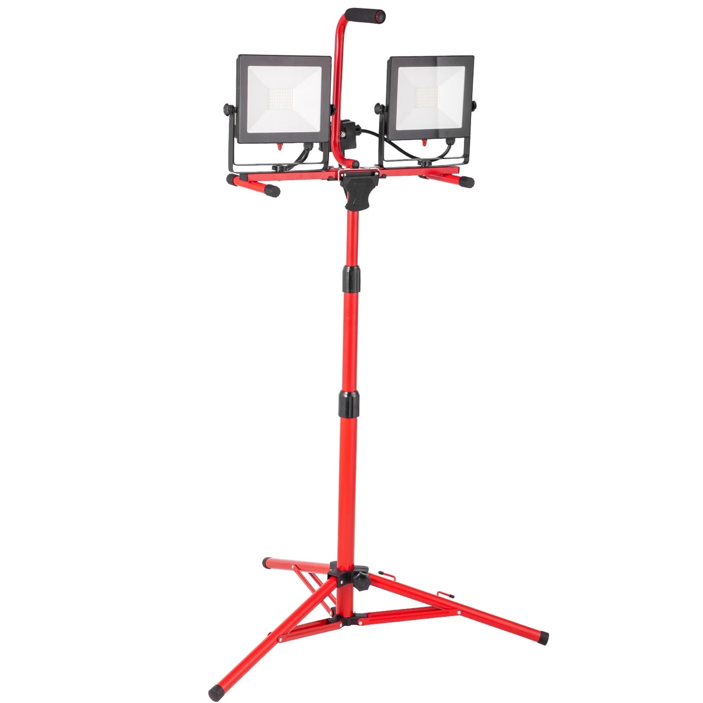 KFFKFF LED working light (with a bracket), 5000 lumen double head LED work lights, with 27.6 "-68.1" adjustable folding three tripod brackets, IP65 waterproof LED triangular shelf work lights, 5000