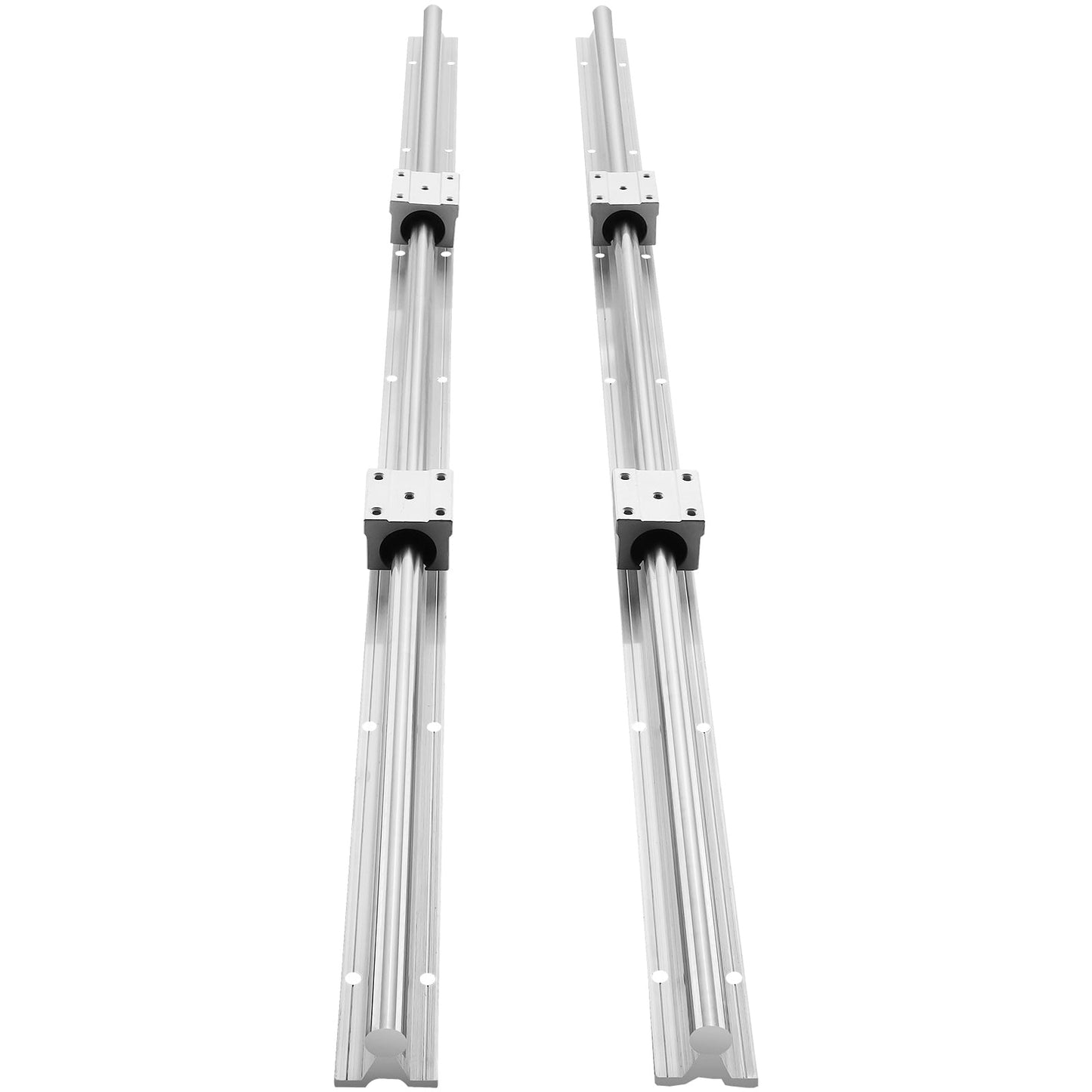 KFFKFF SKYSHALO Linear Track Kit SBR12‑C 1000L 1000mm Carbon Steel/Aluminum Silver,6