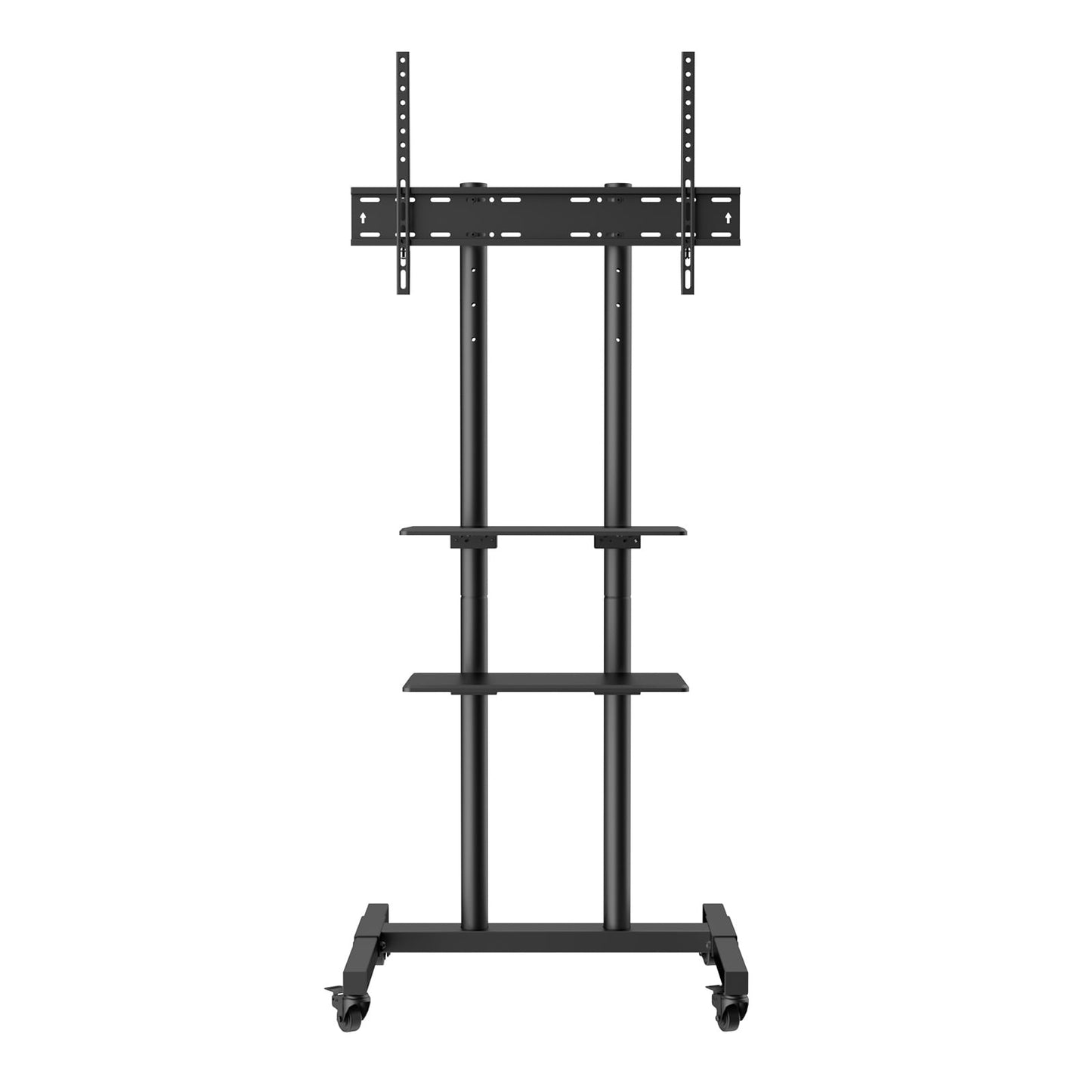 KFFKFF Mobile TV Stand Mobile TV Cart for 32"-70" TVs with Wheels & A Tray