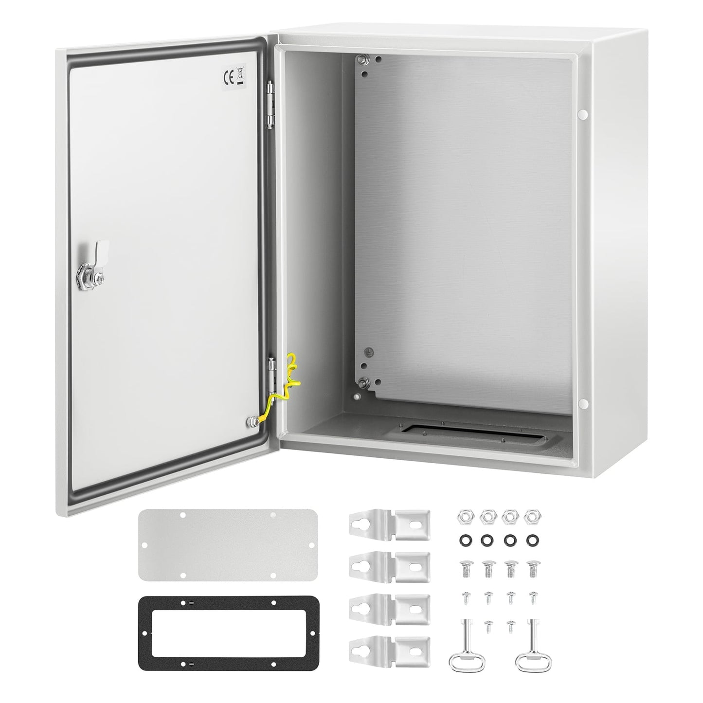 SKYSHALO NEMA Metal Case, Dimensions 20x16x10 inches, NEMA 4X Metal Electric Enclosure, IP66 Rated for Water & Dust Resistance, Suitable for Both Outdoor & Indoor Use, Includes Mounting Plate