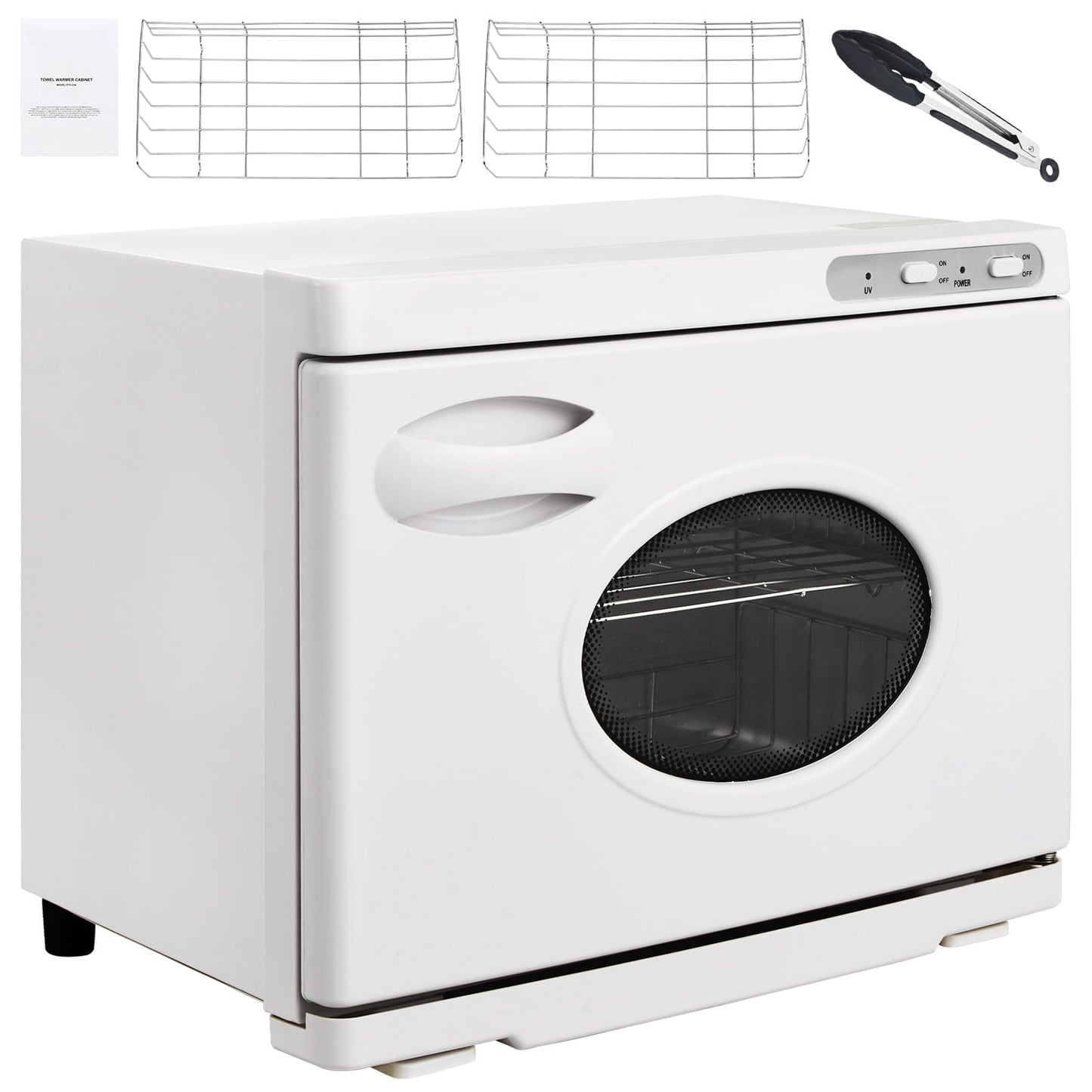 KFFKFF 23L Towel Warmer Cabinet, Towel Disinfection Cabinet Fits 50-60 Towels, Dual Heating System for Salons, Spas, Massages, and Facials