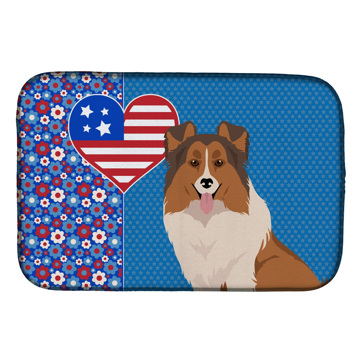 Sable Sheltie USA American Dish Drying Mat