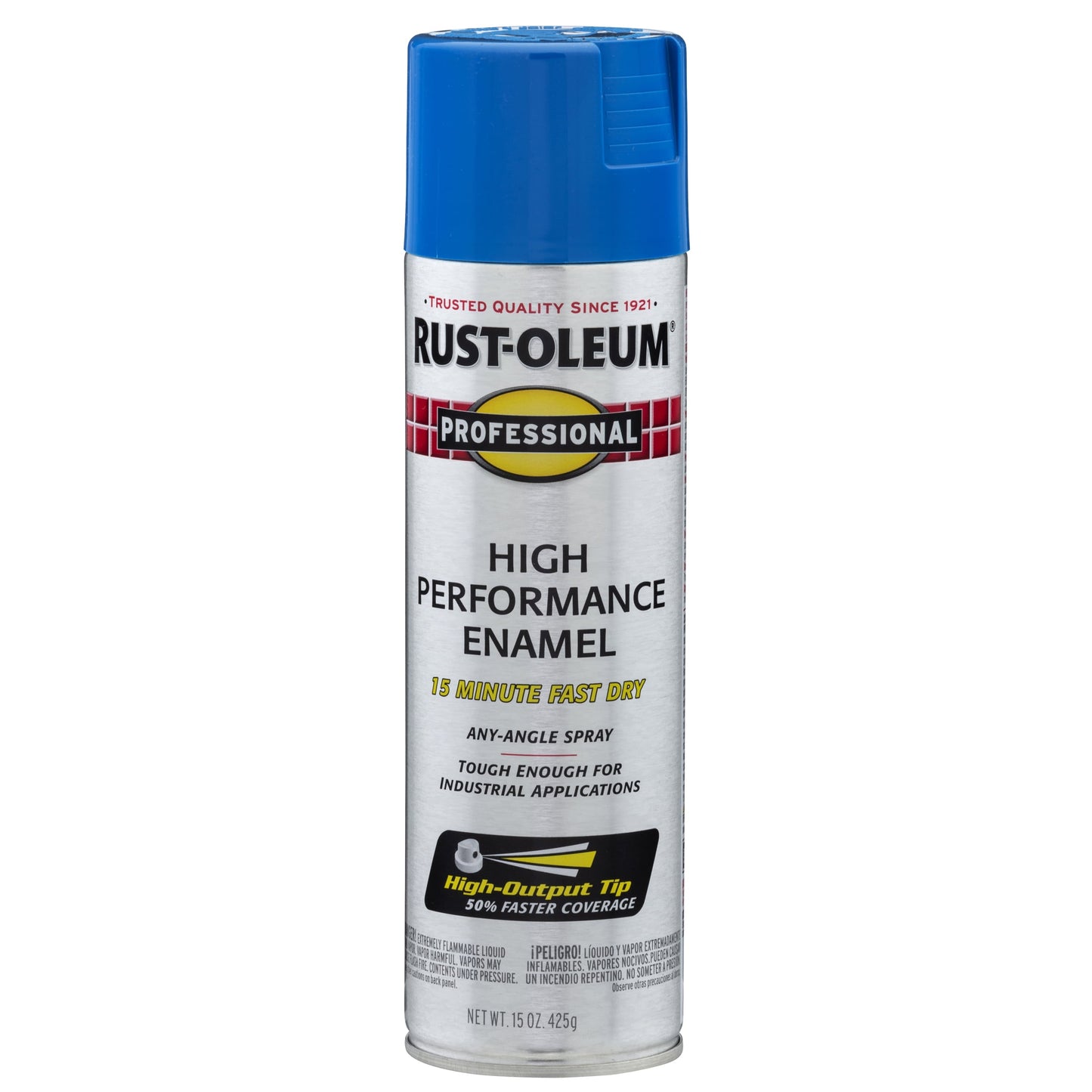 6 Pack, Safety Blue, Rust-Oleum Professional High Performance Gloss Enamel Spray Paint-7524838, 15 oz