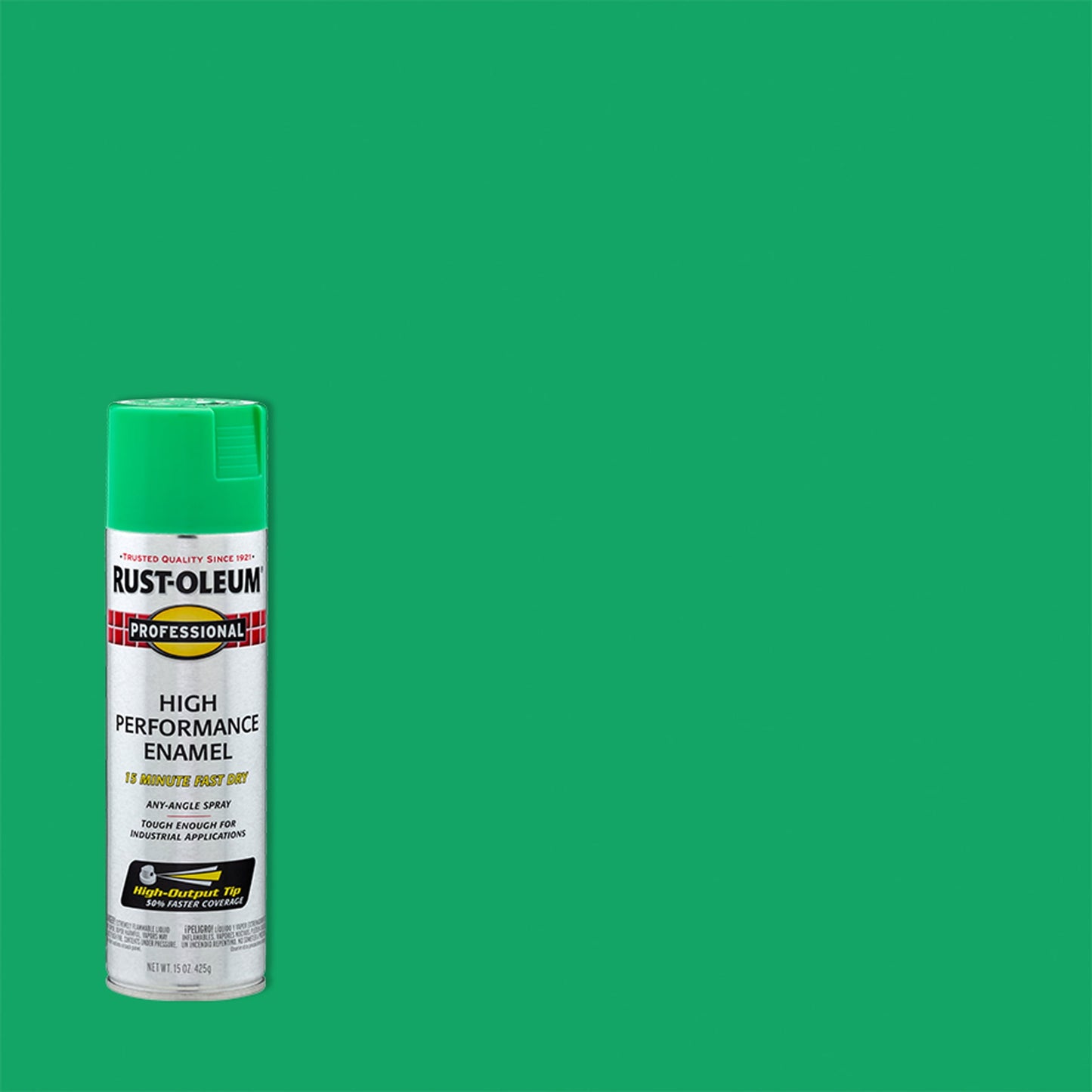 6 Pack, Safety Green, Rust-Oleum Professional High Performance Gloss Enamel Spray Paint-7533838, 15 oz
