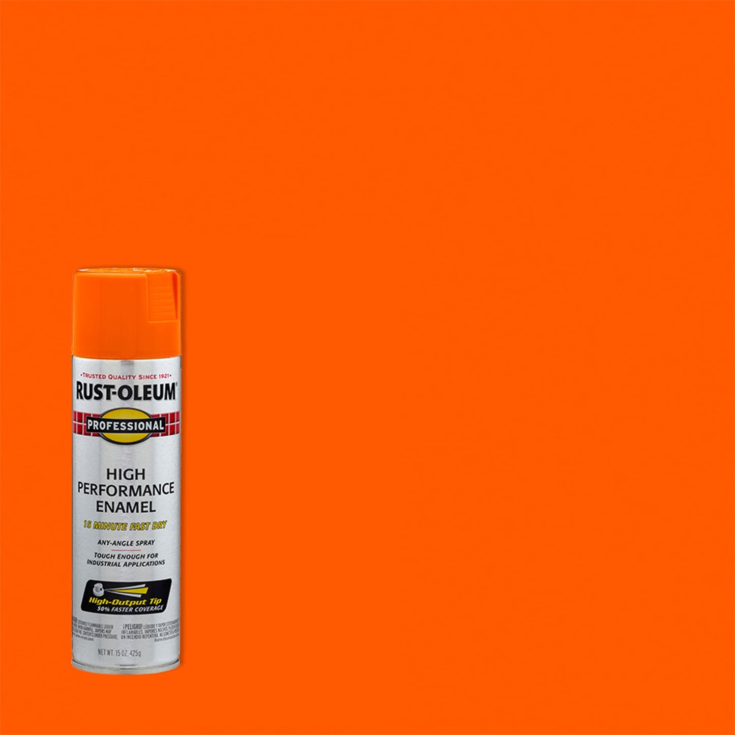 6 Pack, Safety Orange, Rust-Oleum Professional High Performance Gloss Enamel Spray Paint-7555838, 15 oz
