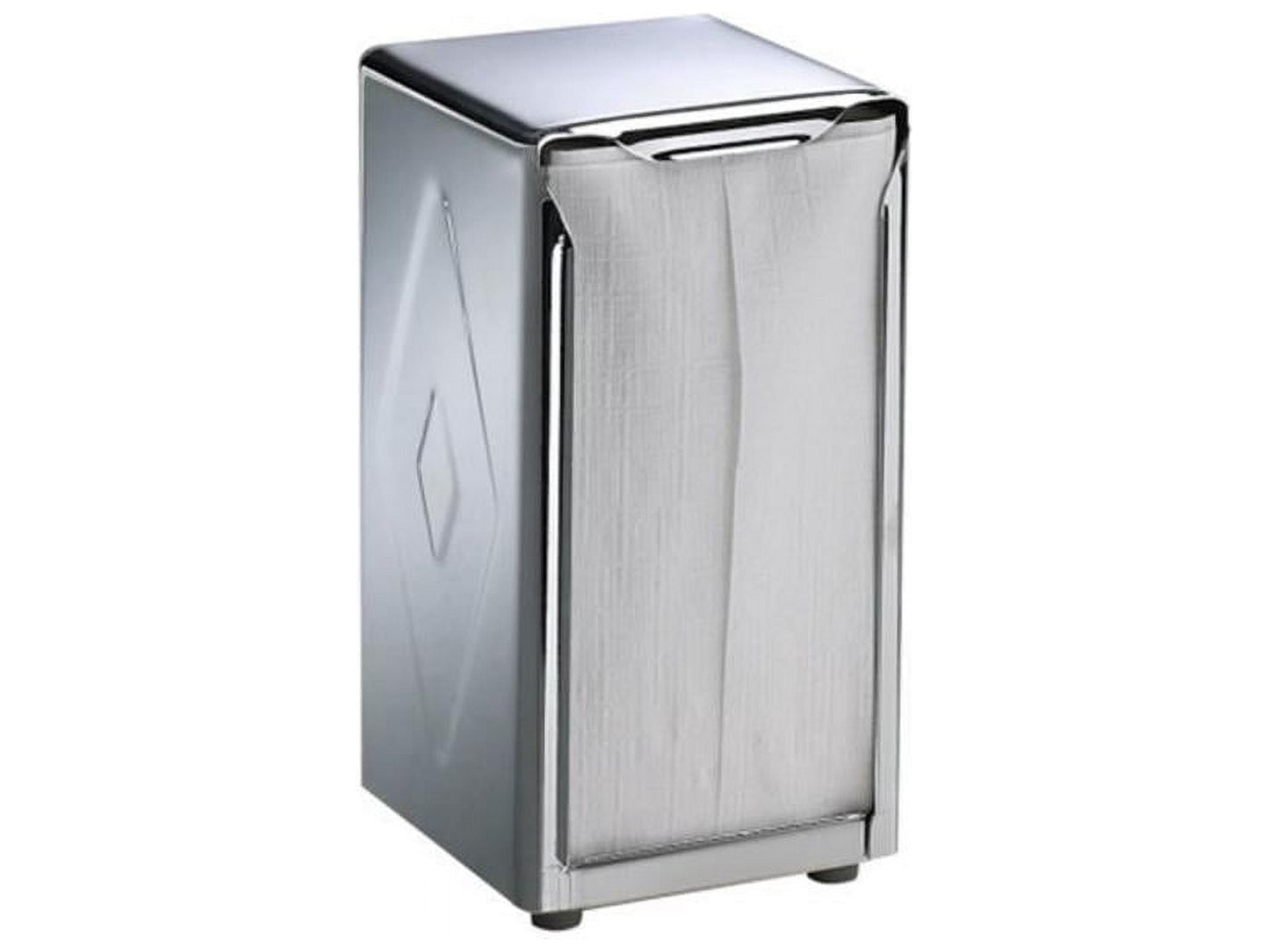 San Jamar Tabletop Napkin Dispenser Tall Fold 3 3/4 x 4 x 7 1/2 Capacity: 150 Chrome H900X