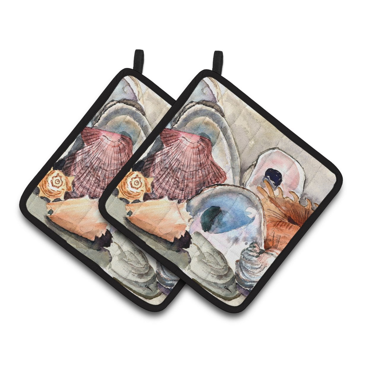 Sea Shells Pair of Pot Holders
