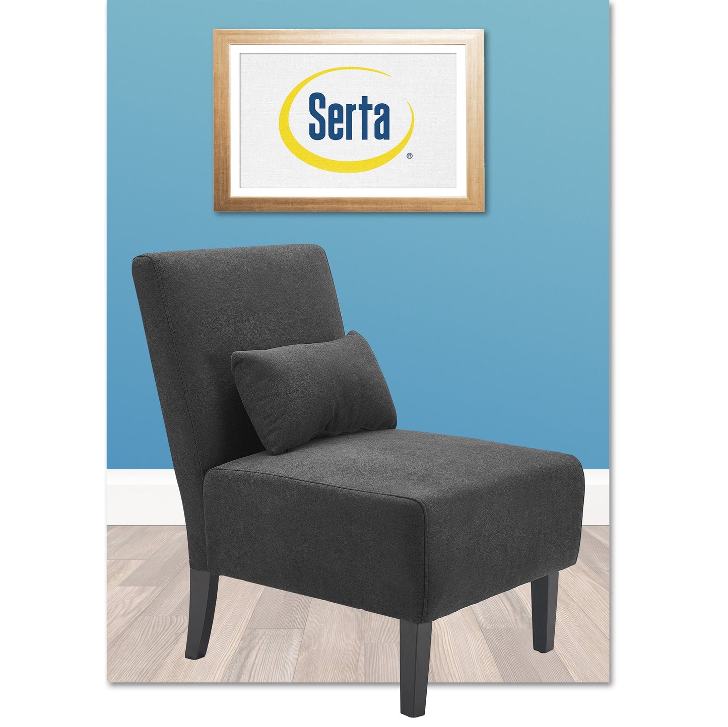 Serta Palisades Slipper Chair Pebble Gray
